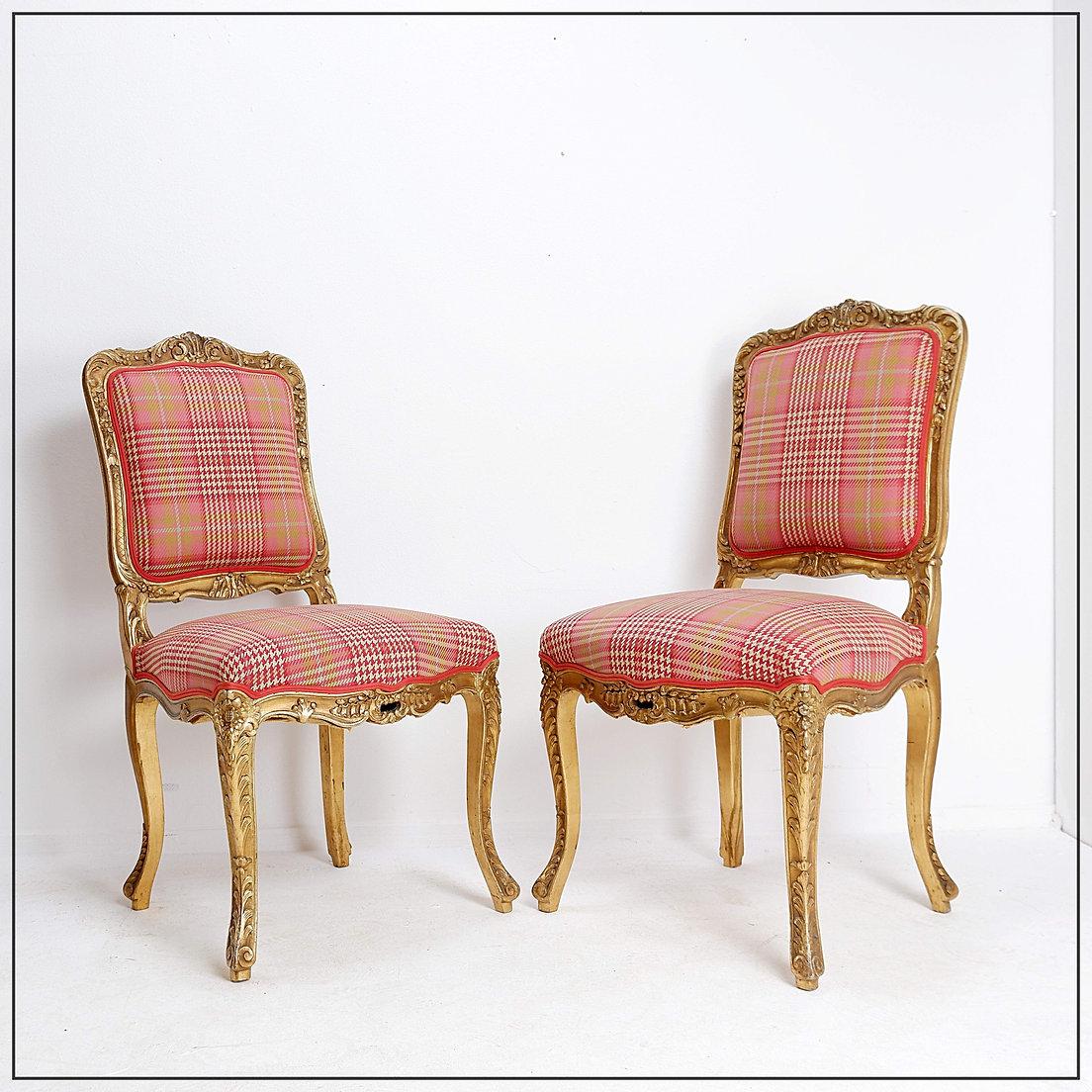Paire de chaises de style Louis XV en vente 3