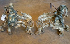 Pair of Louis XV Style Chenets, circa 1850