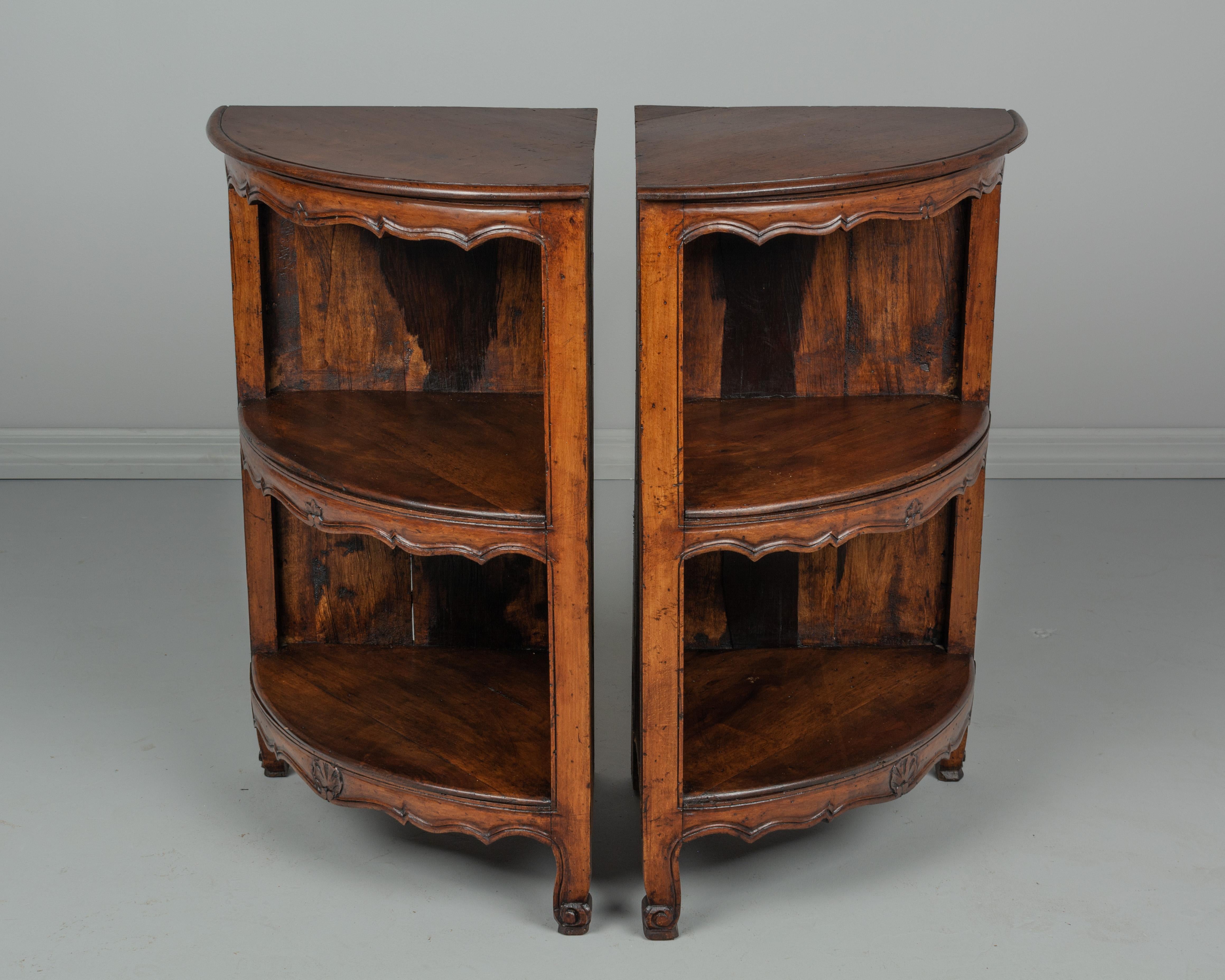 French Pair of Louis XV Style Corner Cabinets
