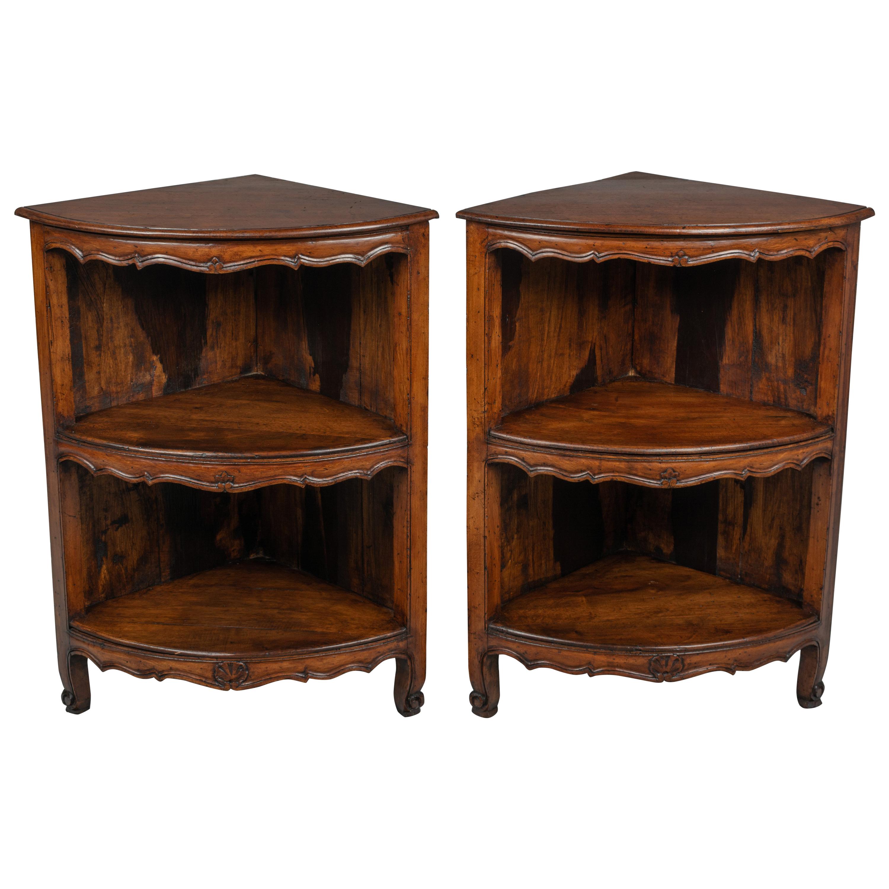 Pair of Louis XV Style Corner Cabinets