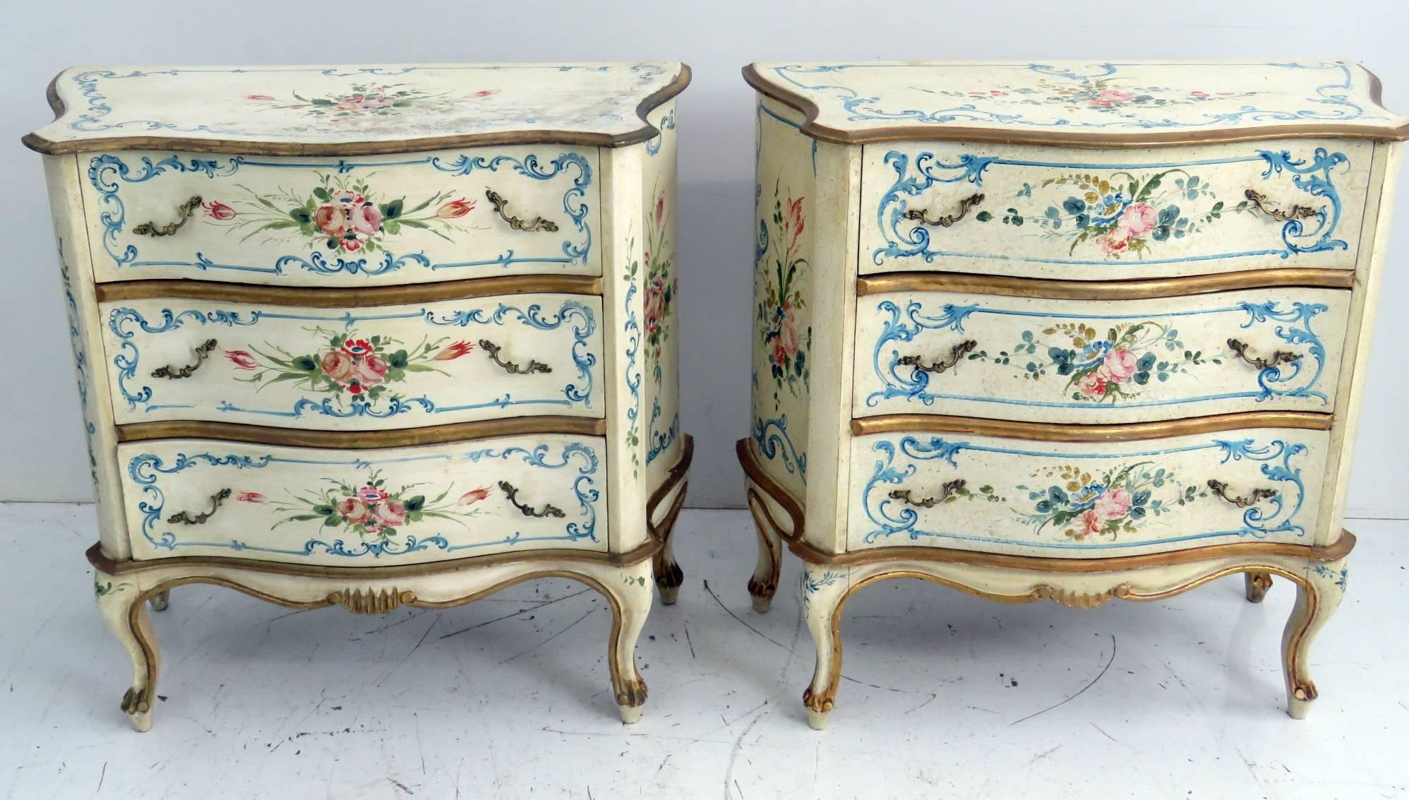 Painted Pair of Louis XV Style Dressers