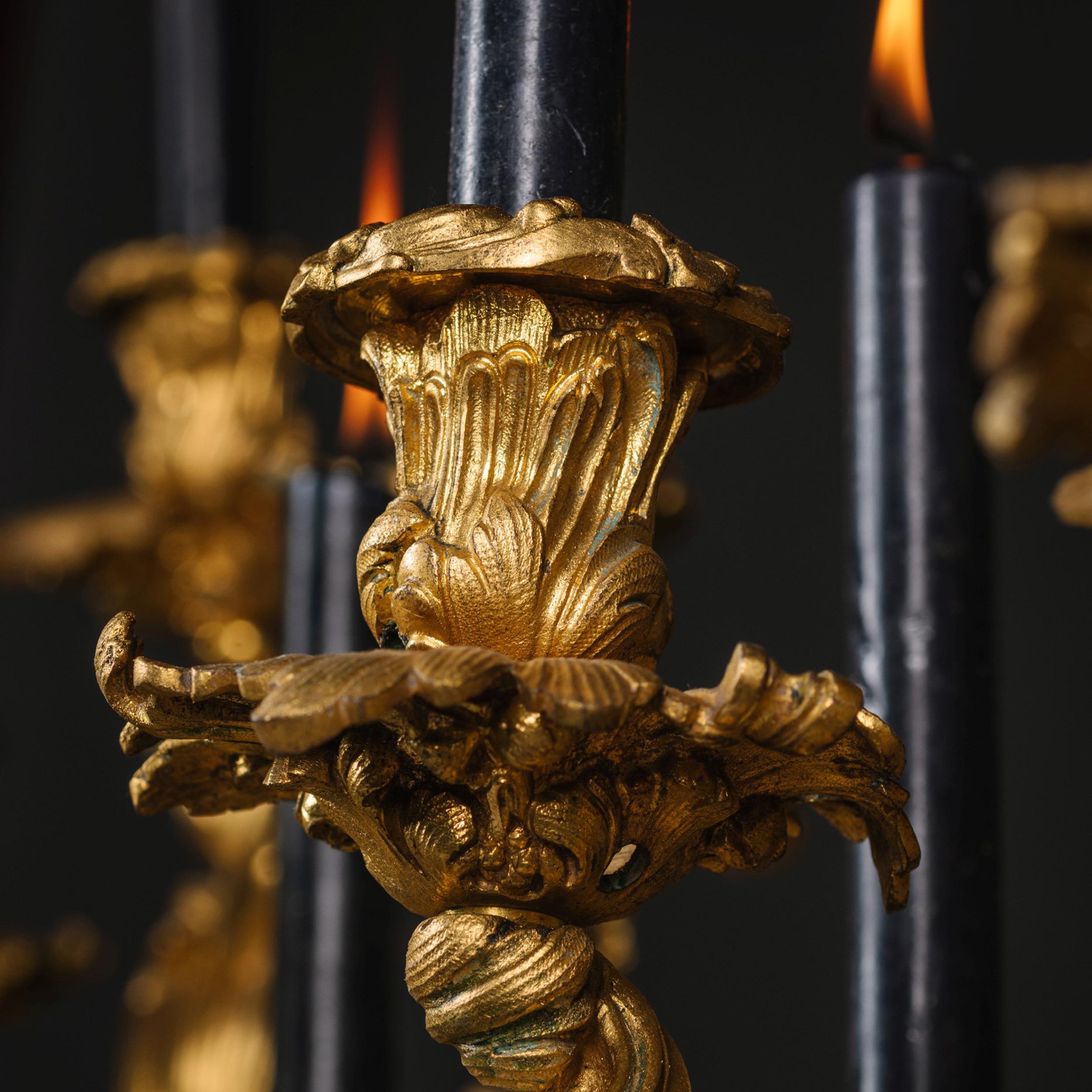 French Pair of Louis XV Style Eight-Light Candelabra, Attributed to Victor Paillard For Sale