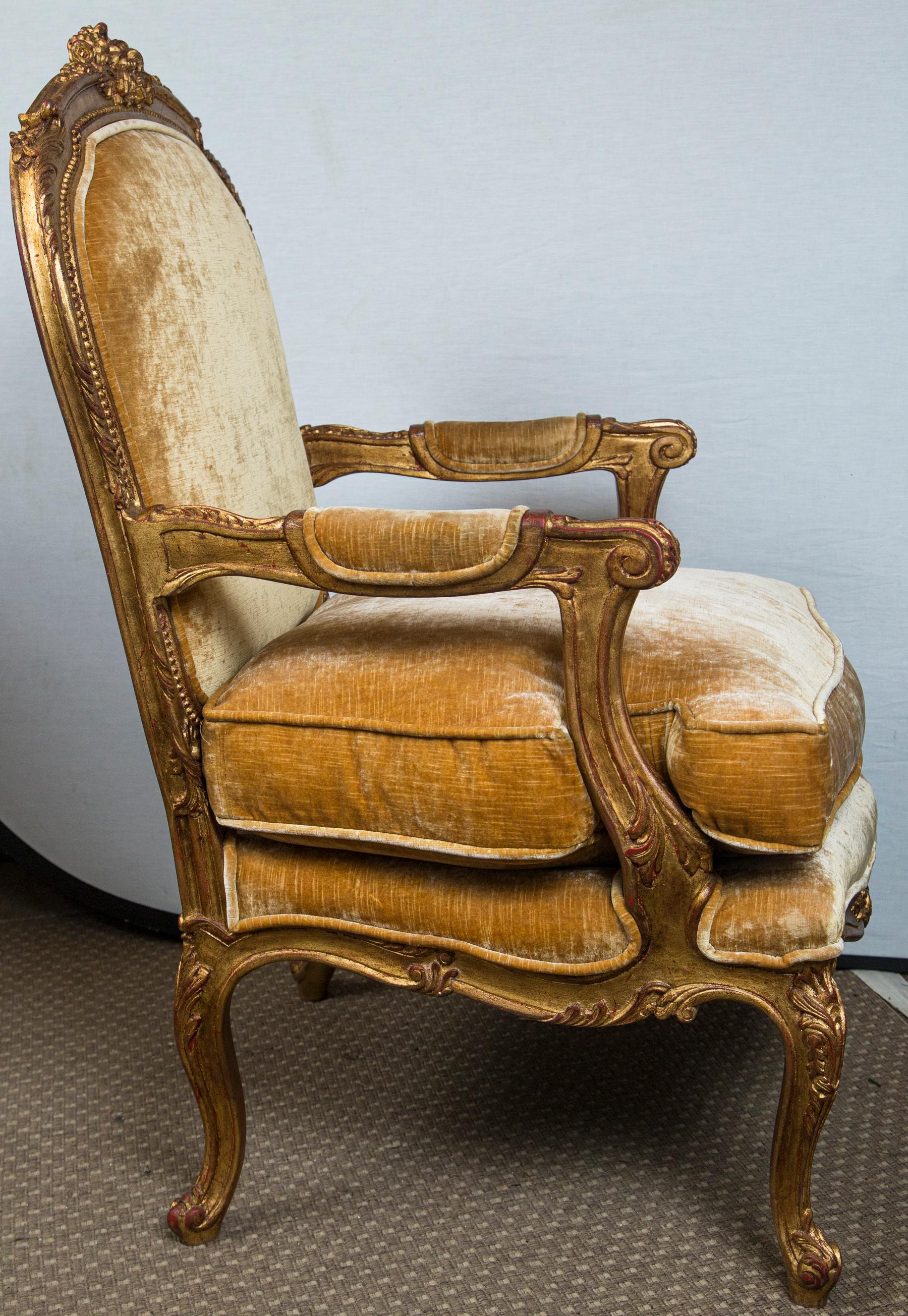 Pair of Louis XV Style Fauteuils 4