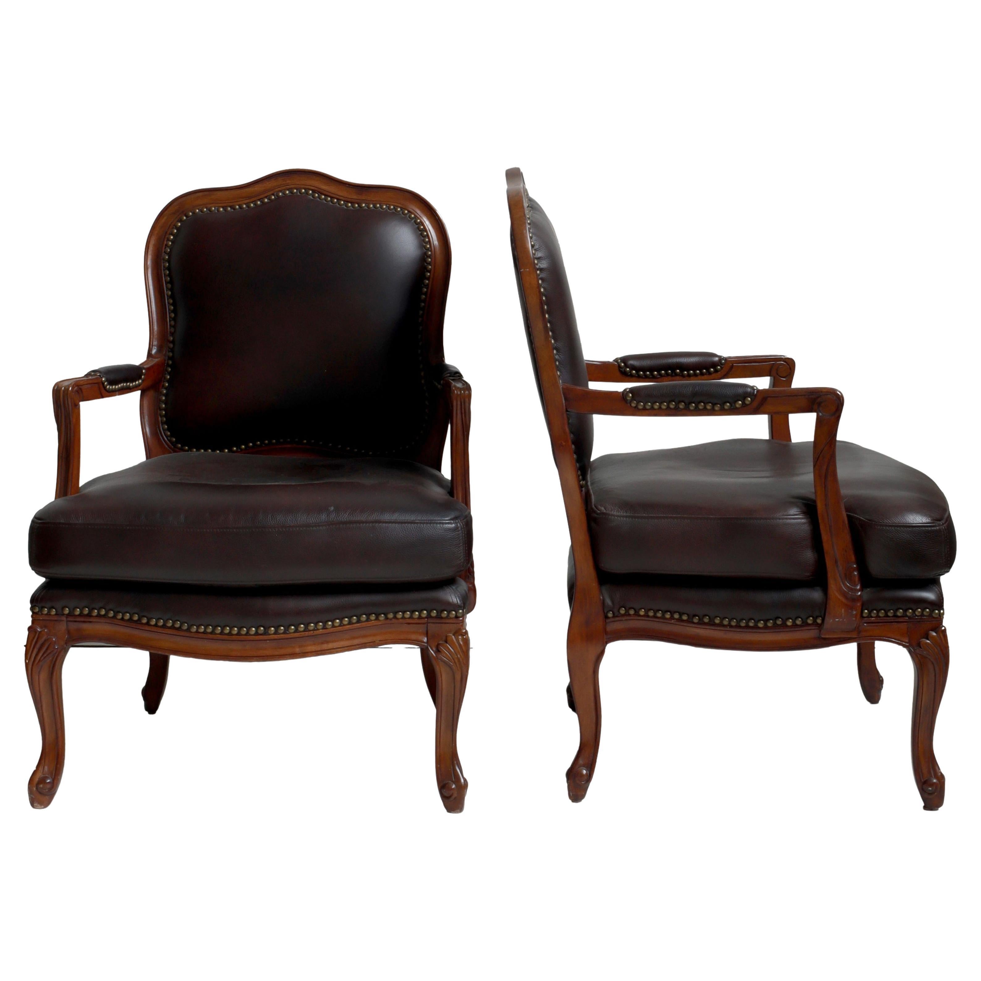 Pair of Louis XV Style Fauteuils For Sale