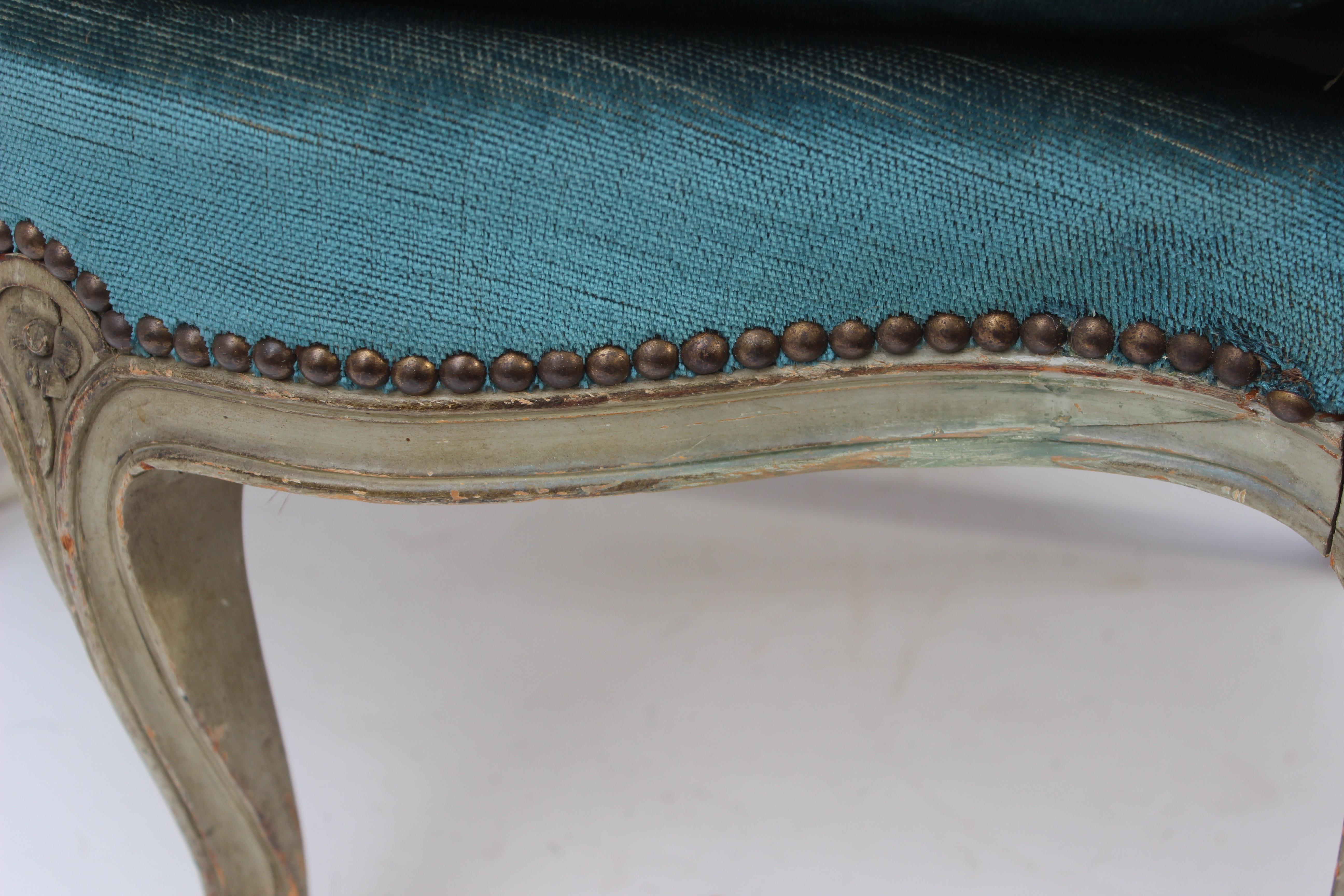 Paar fünfbeinige Stühle im Stil Louis XV 1