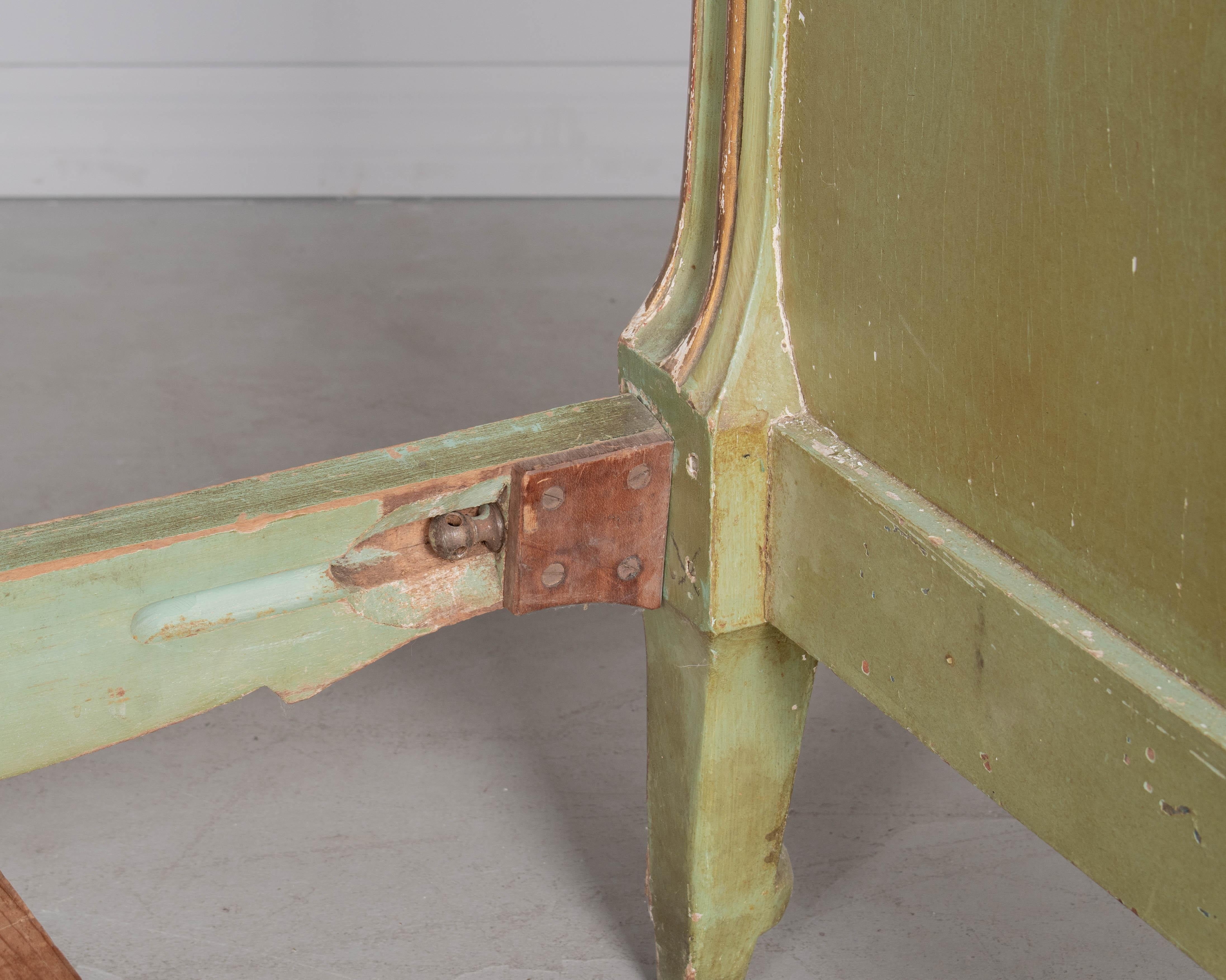 Pair of Louis XV Style French Painted Bed Frames For Sale 4