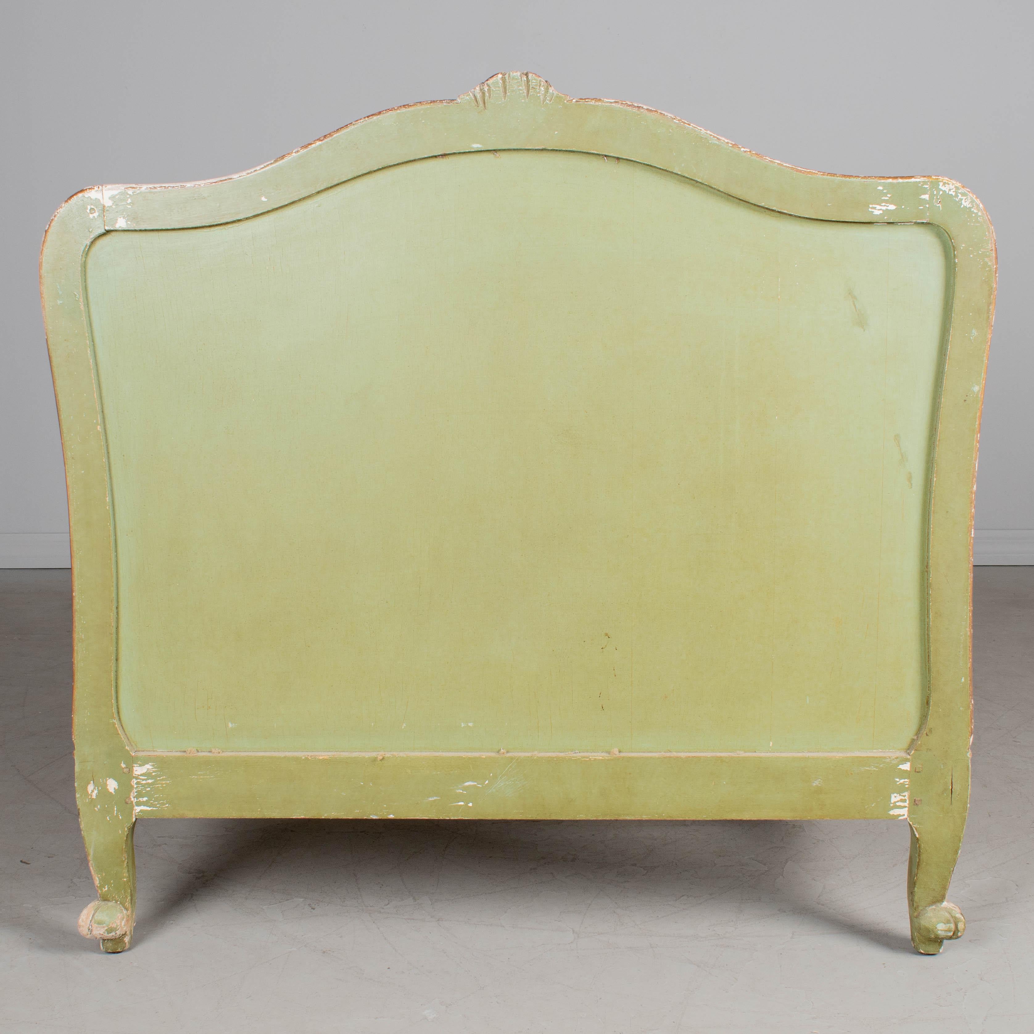 Pair of Louis XV Style French Painted Bed Frames For Sale 5