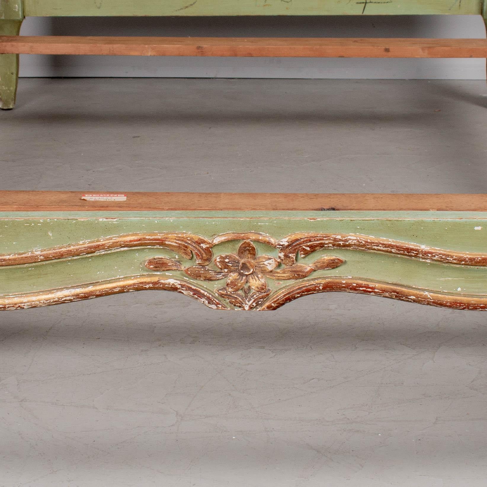 Pair of Louis XV Style French Painted Bed Frames For Sale 6