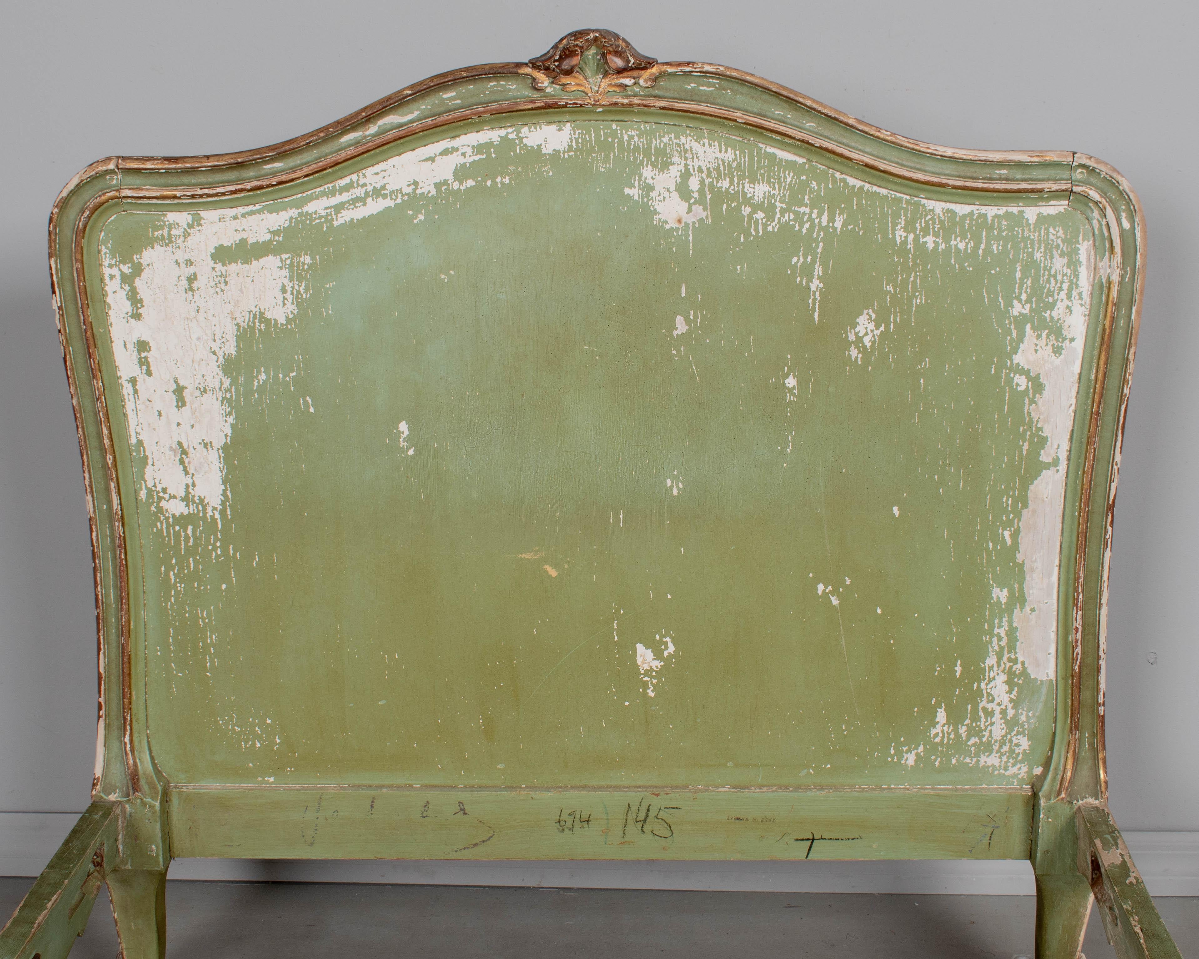 Pair of Louis XV Style French Painted Bed Frames For Sale 8