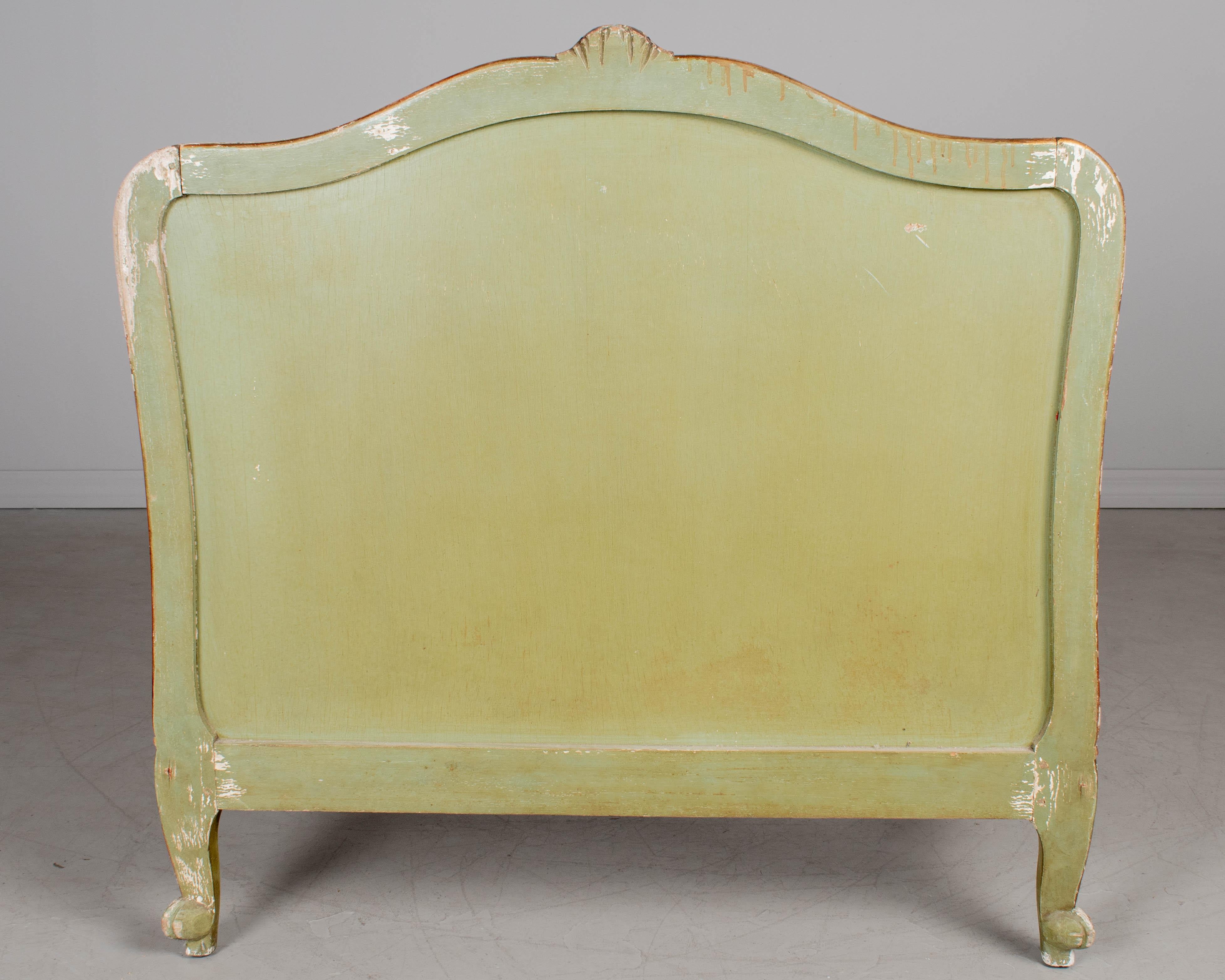 Pair of Louis XV Style French Painted Bed Frames For Sale 14