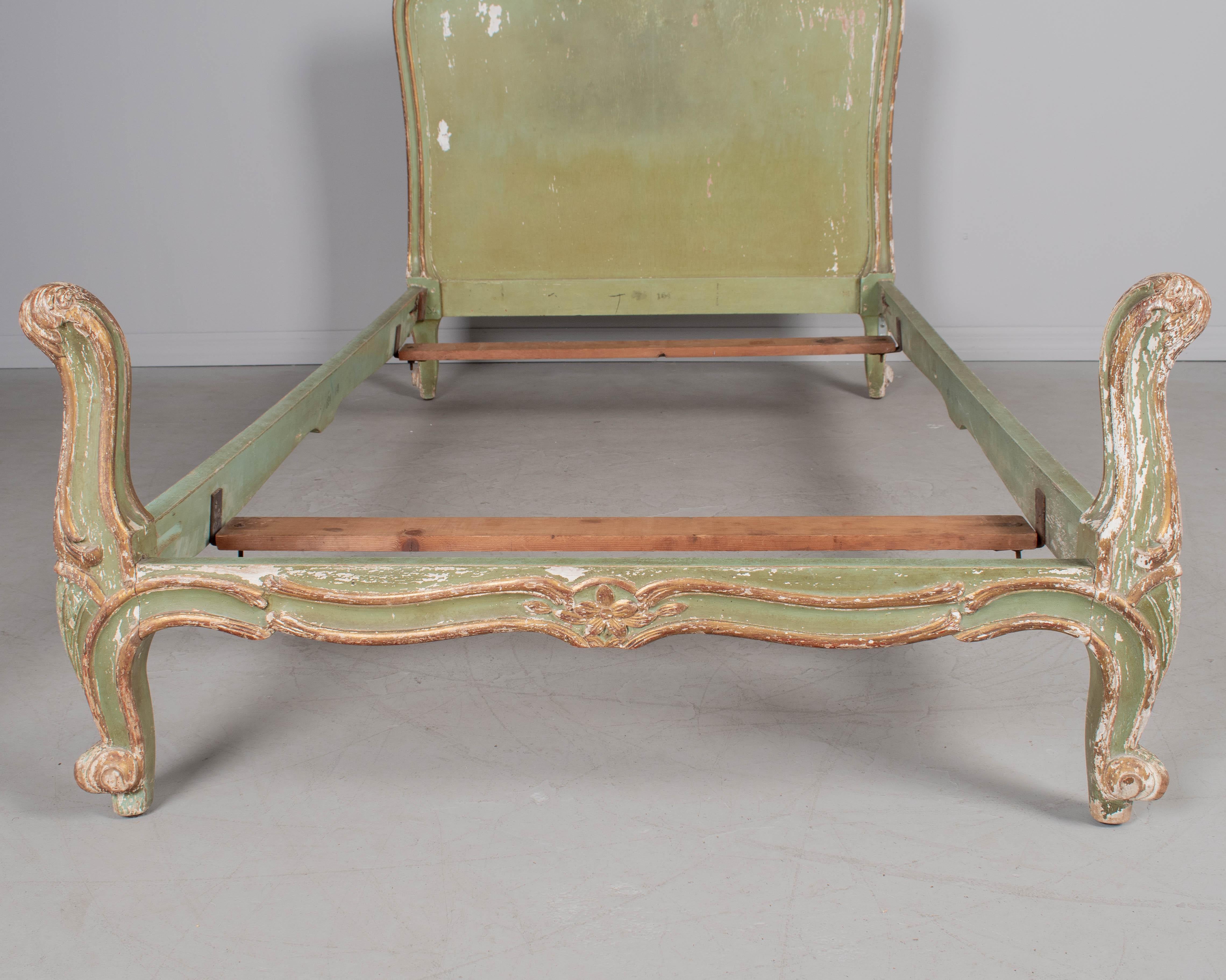 20th Century Pair of Louis XV Style French Painted Bed Frames For Sale