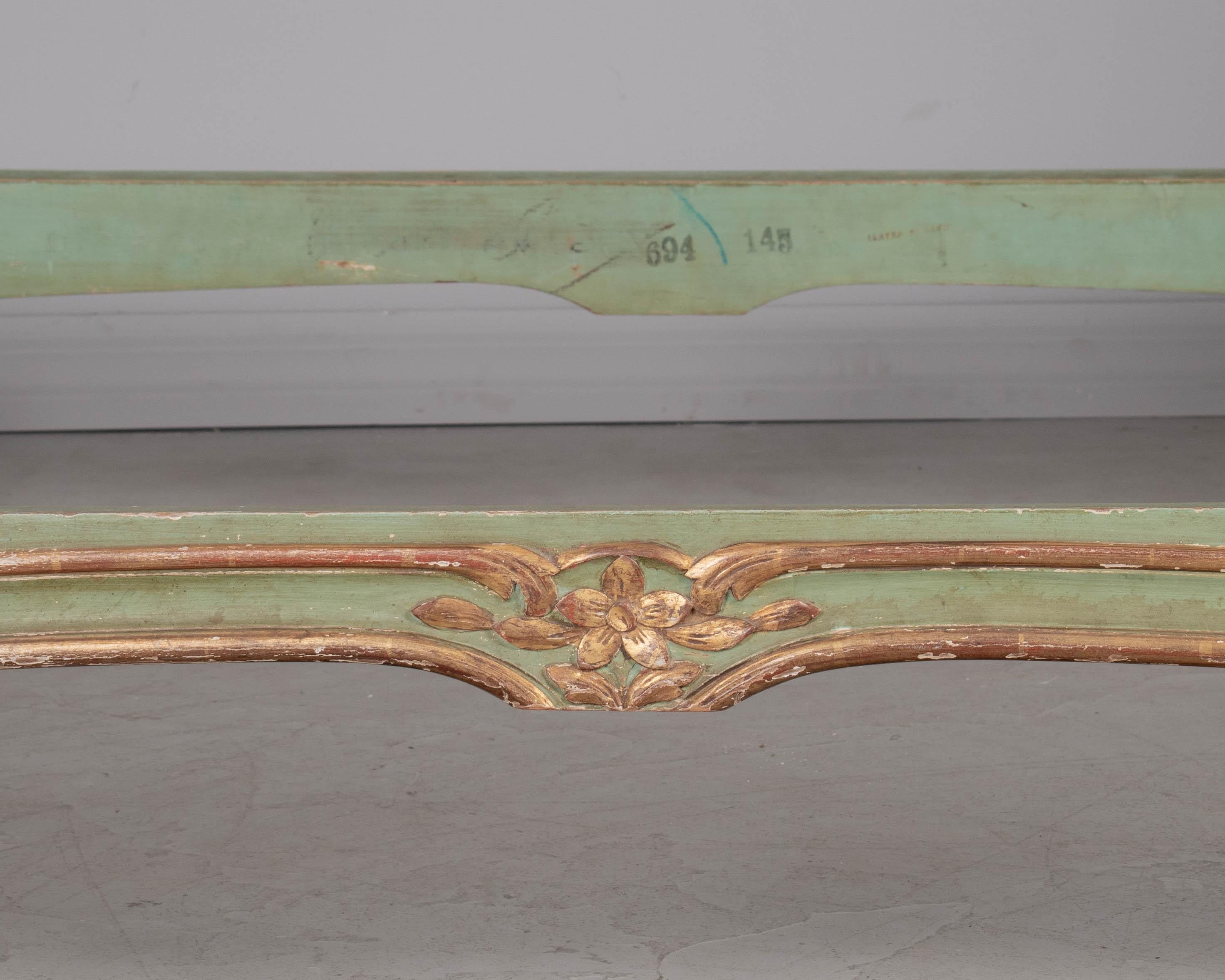 Pair of Louis XV Style French Painted Bed Frames For Sale 1