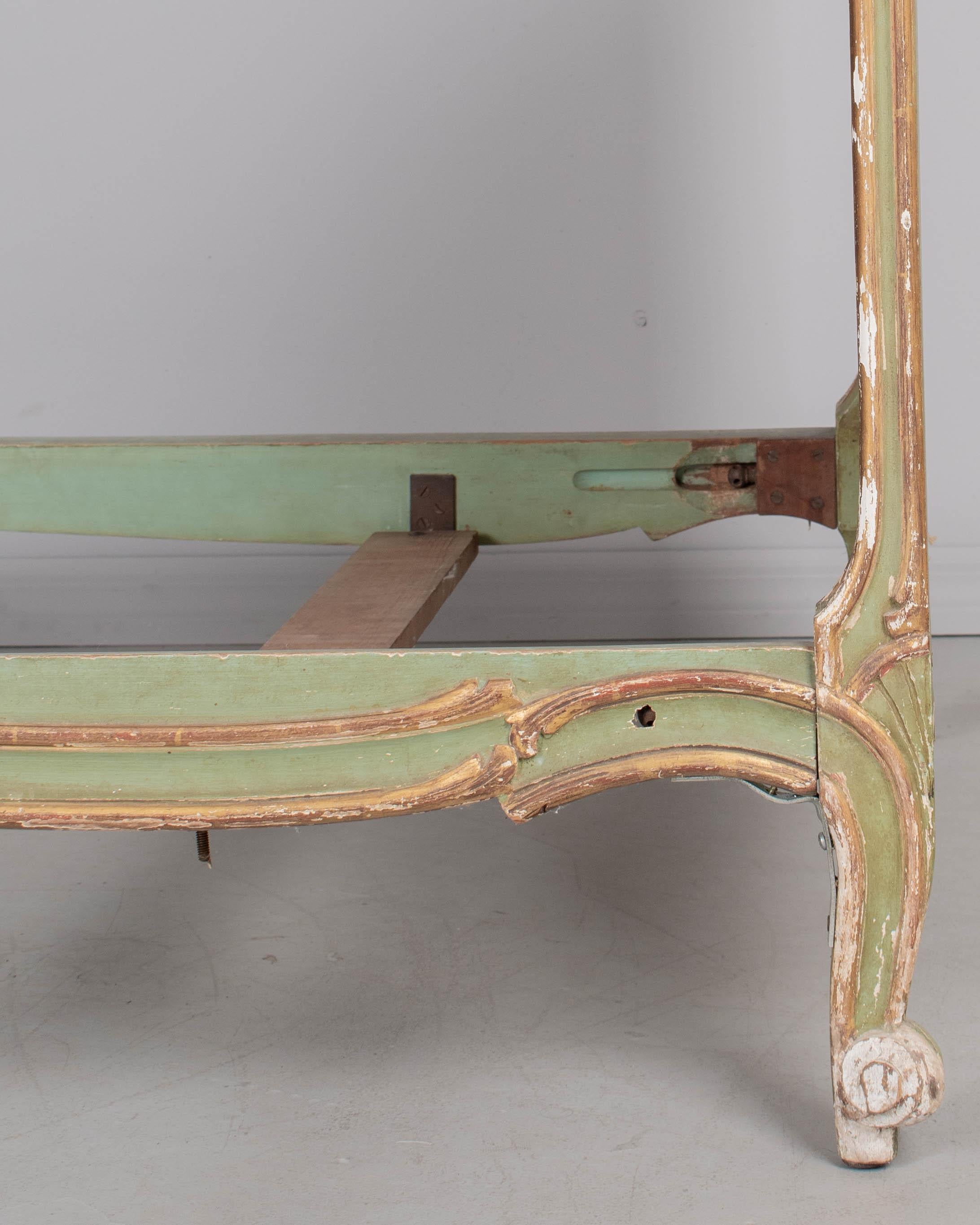 Pair of Louis XV Style French Painted Bed Frames For Sale 2