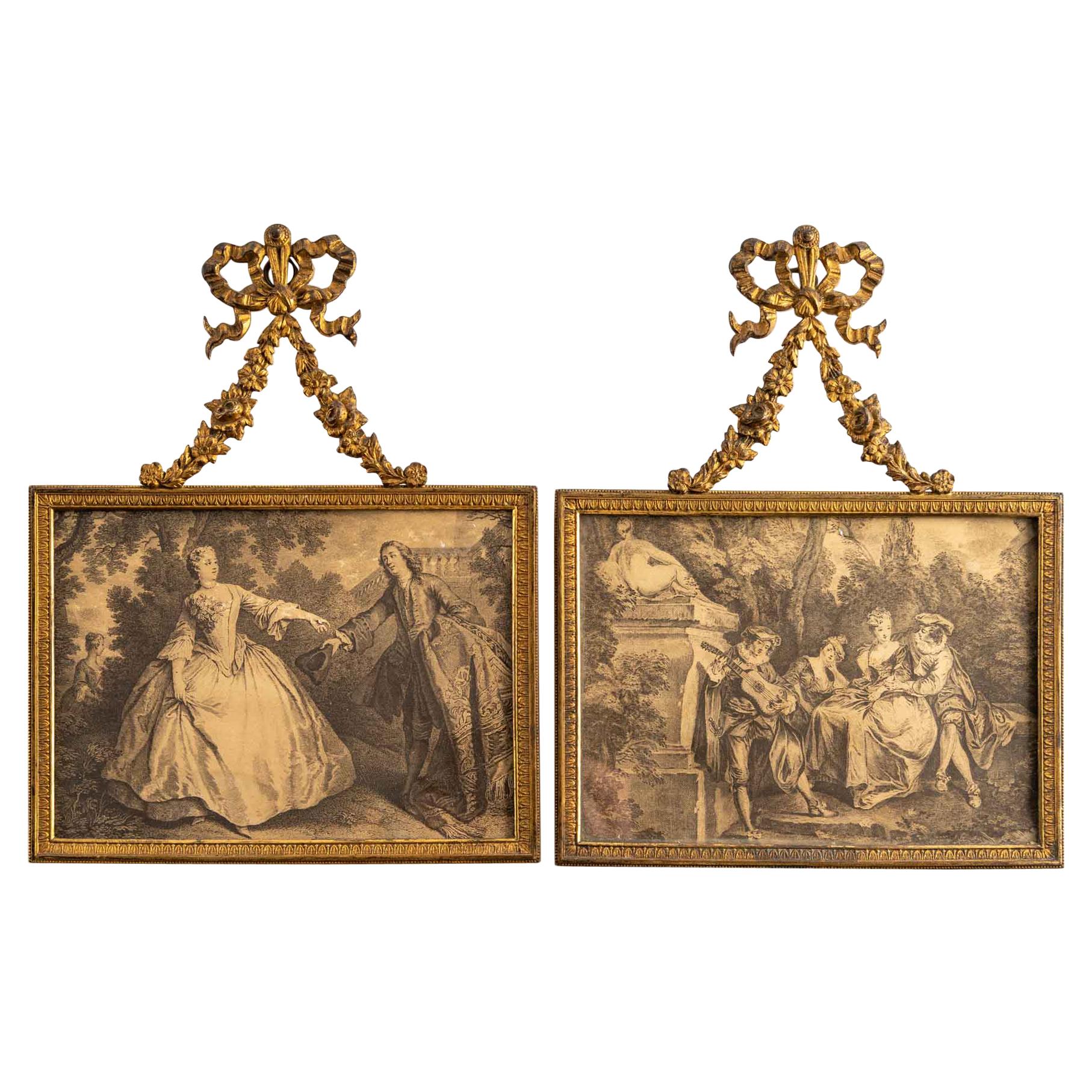 Pair of Louis XV Style Gilt Bronze Frames