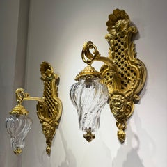 Pair Of Louis XV Style Gilt Bronze Sconces