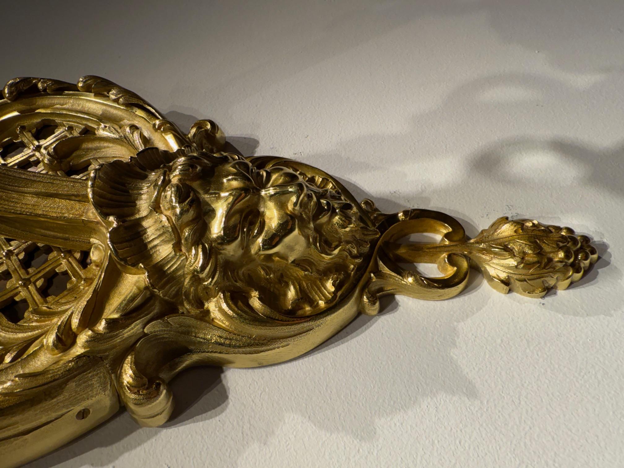 Pair Of Louis XV Style Gilt Bronze Sconces For Sale 3