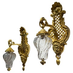 Pair Of Louis XV Style Gilt Bronze Sconces