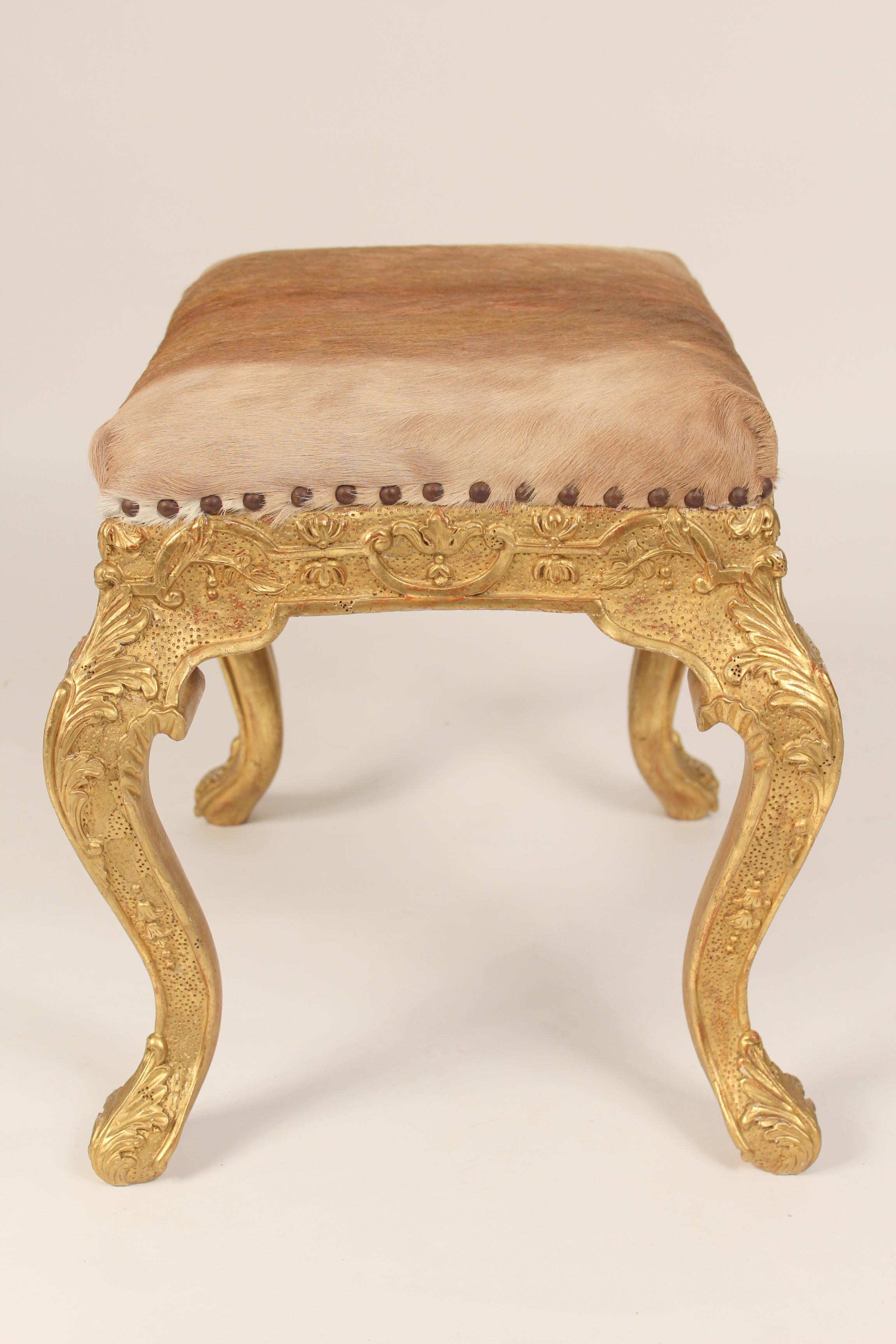 20th Century Pair of Louis XV Style Gilt Wood Benches