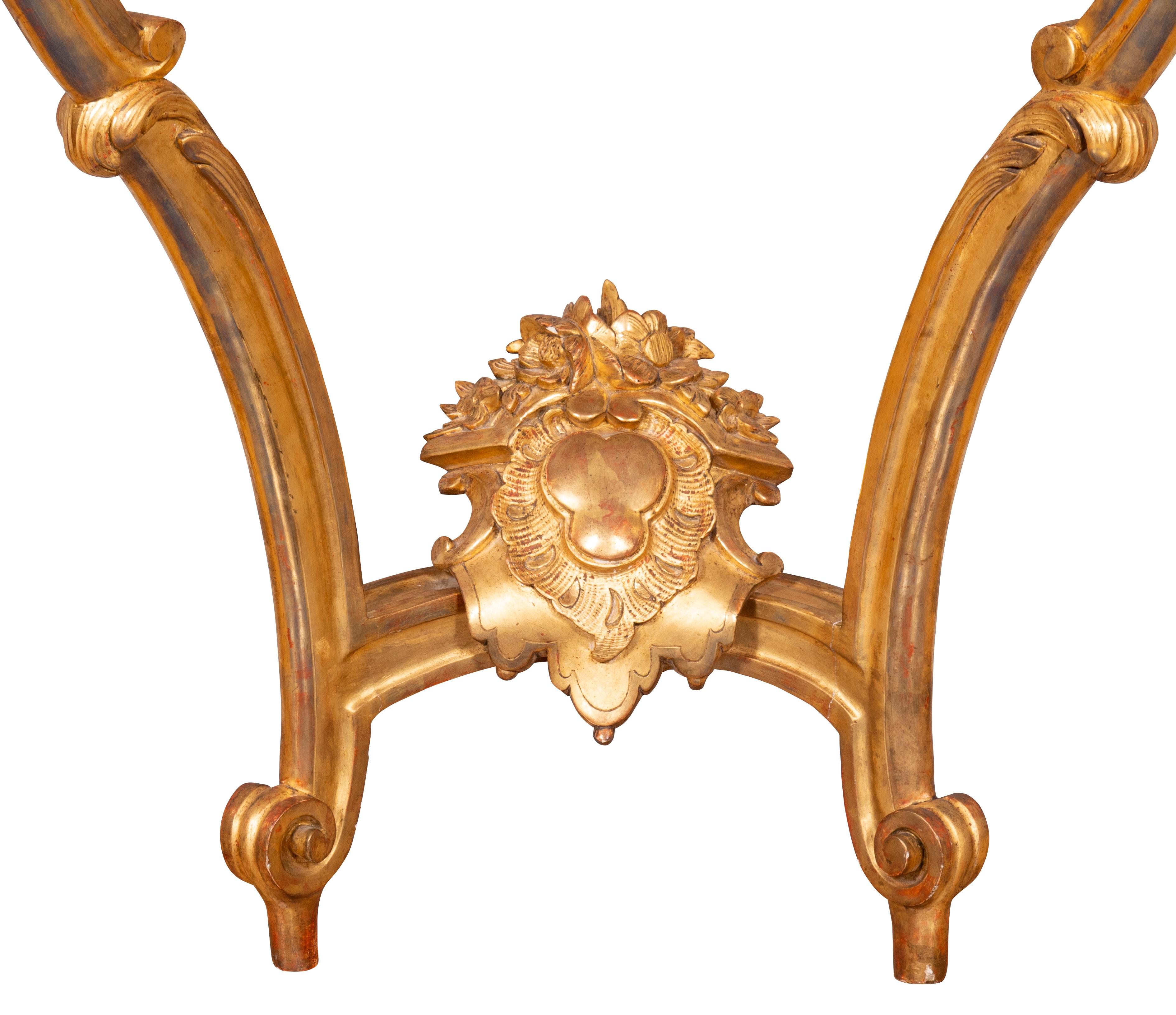 Mid-18th Century Pair of Louis XV Style Giltwood Console Tables