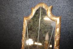 Pair of Louis XV Style Gold Gilt Mirrored Eglomise Sconces