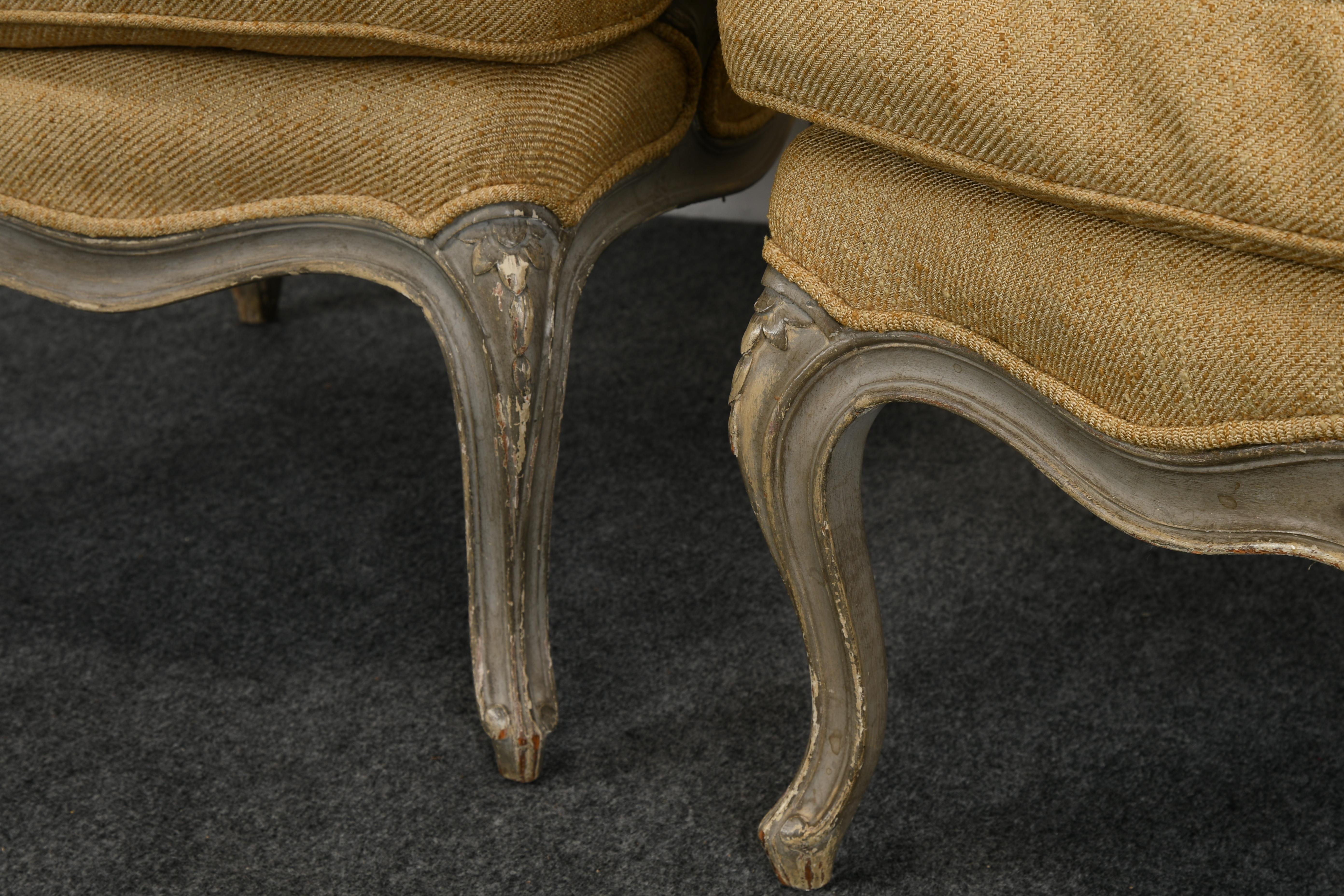 Pair of Louis XV Style Painted Armchairs, 1920s In Good Condition In Hamburg, PA