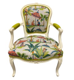 Pair of Louis XV Style Painted Armchairs
