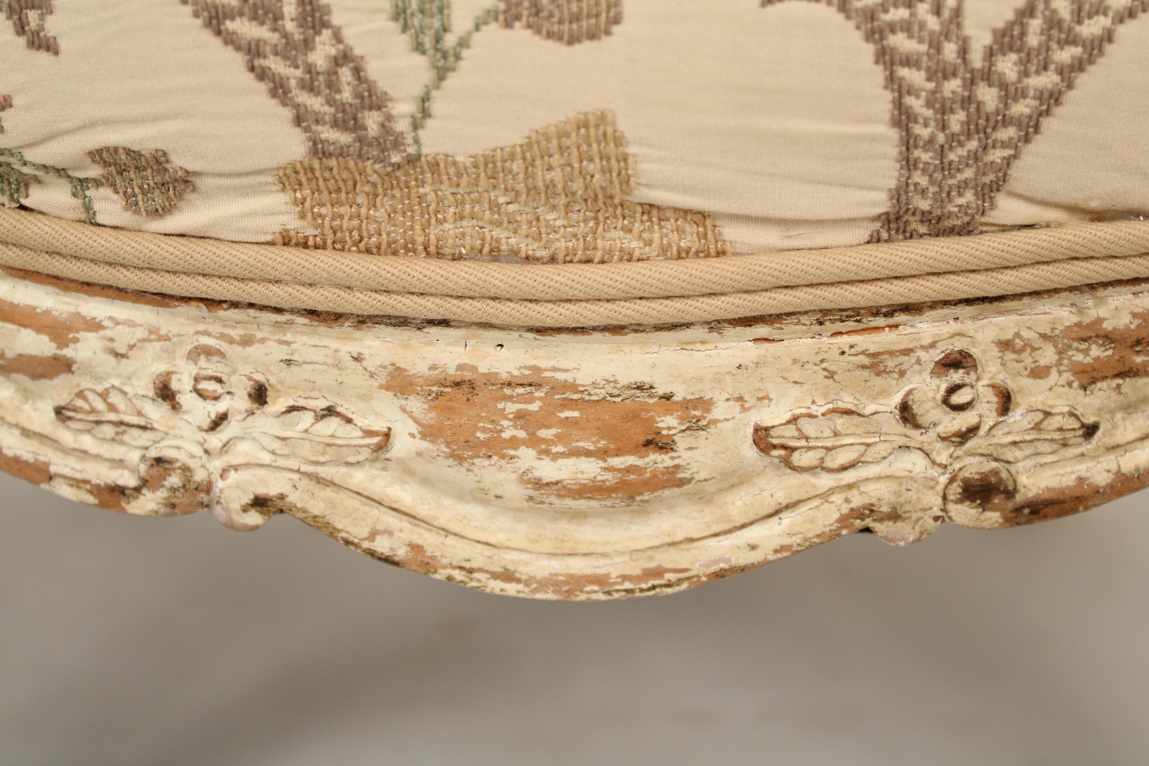 Pair of Louis XV Style Painted Bergeres 7