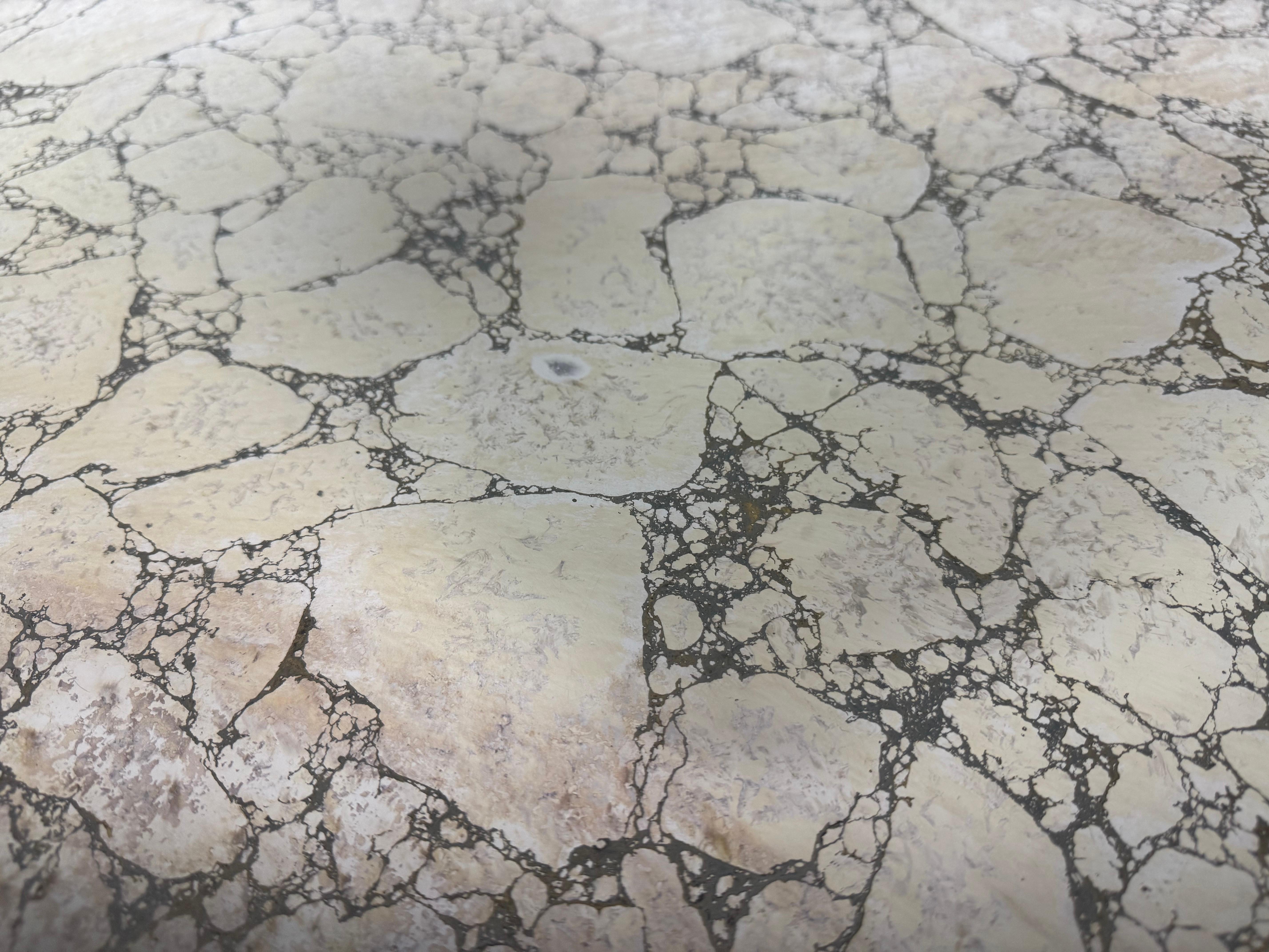 Coppia di cassapanche dipinte in stile Luigi XV con piani a specchio marmorizzati e volpati anticati in vendita 9