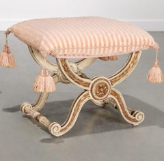 Pareja de Taburetes Ployant Parcela Dorada Estilo Luis XV - Colección Plácido Domingo