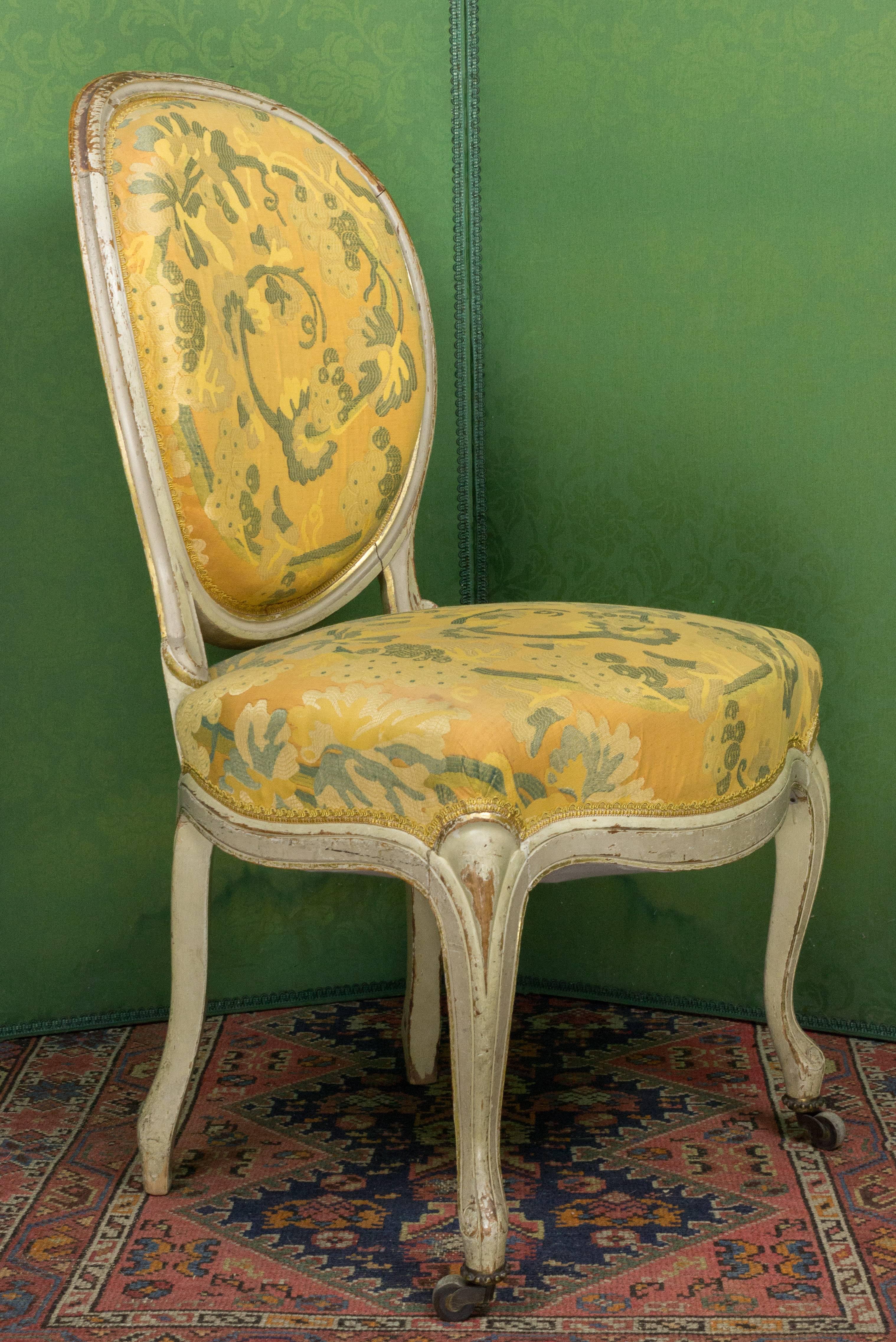 Pair of French Louis XV Style Side Chairs 2