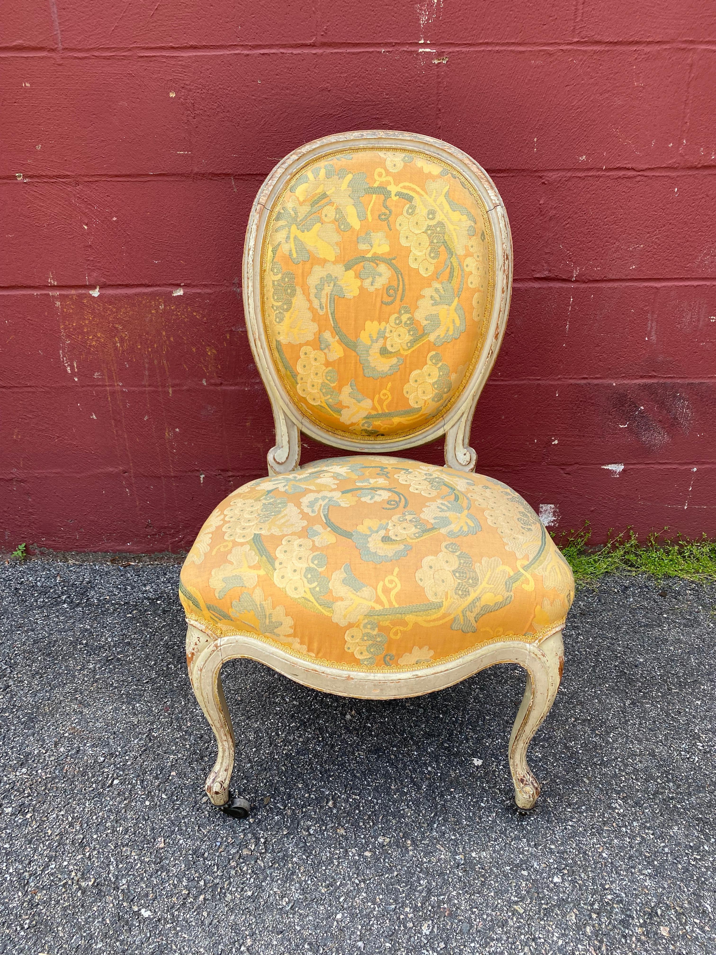 Pair of French Louis XV Style Side Chairs 1