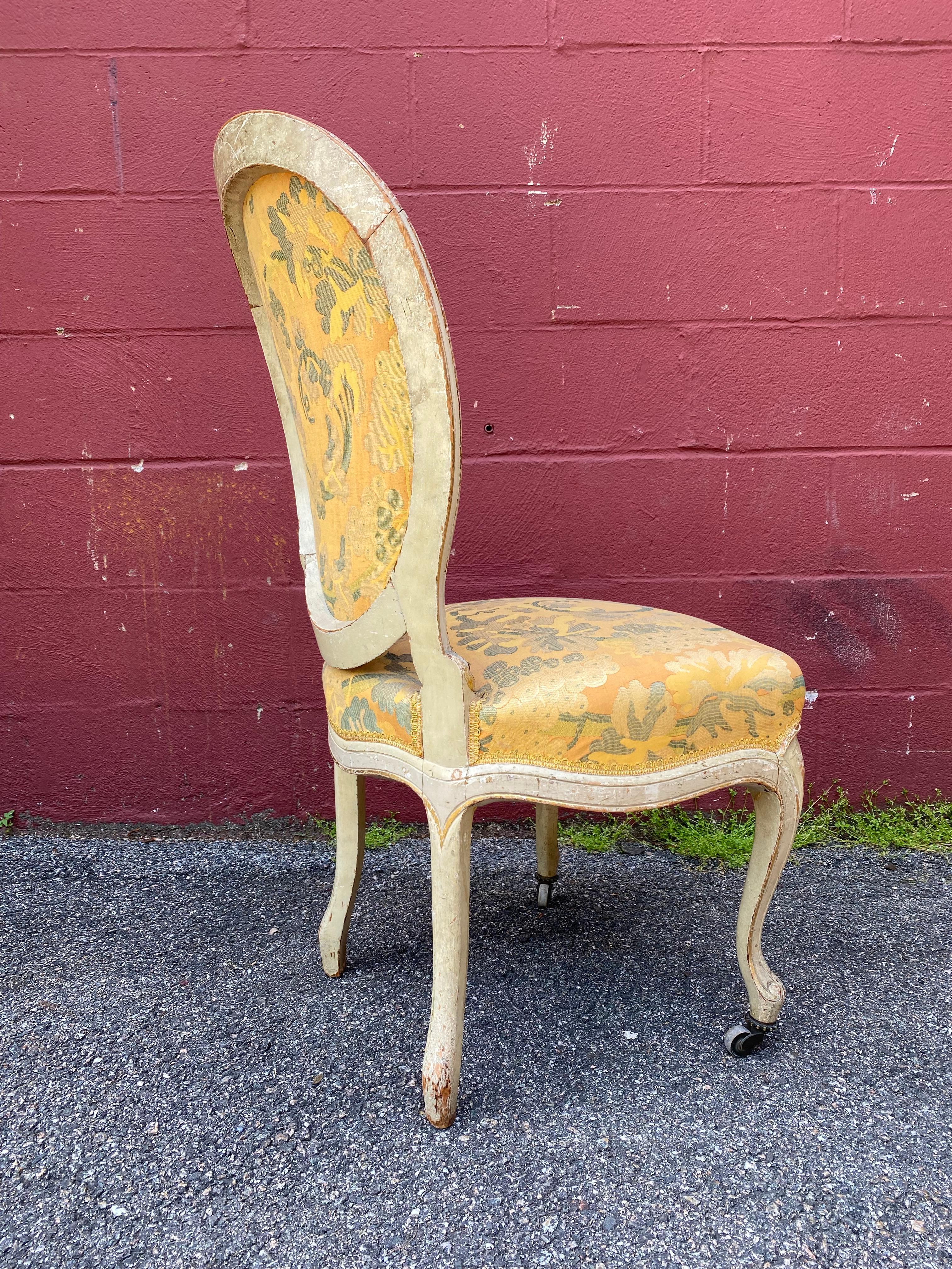 Pair of French Louis XV Style Side Chairs 4