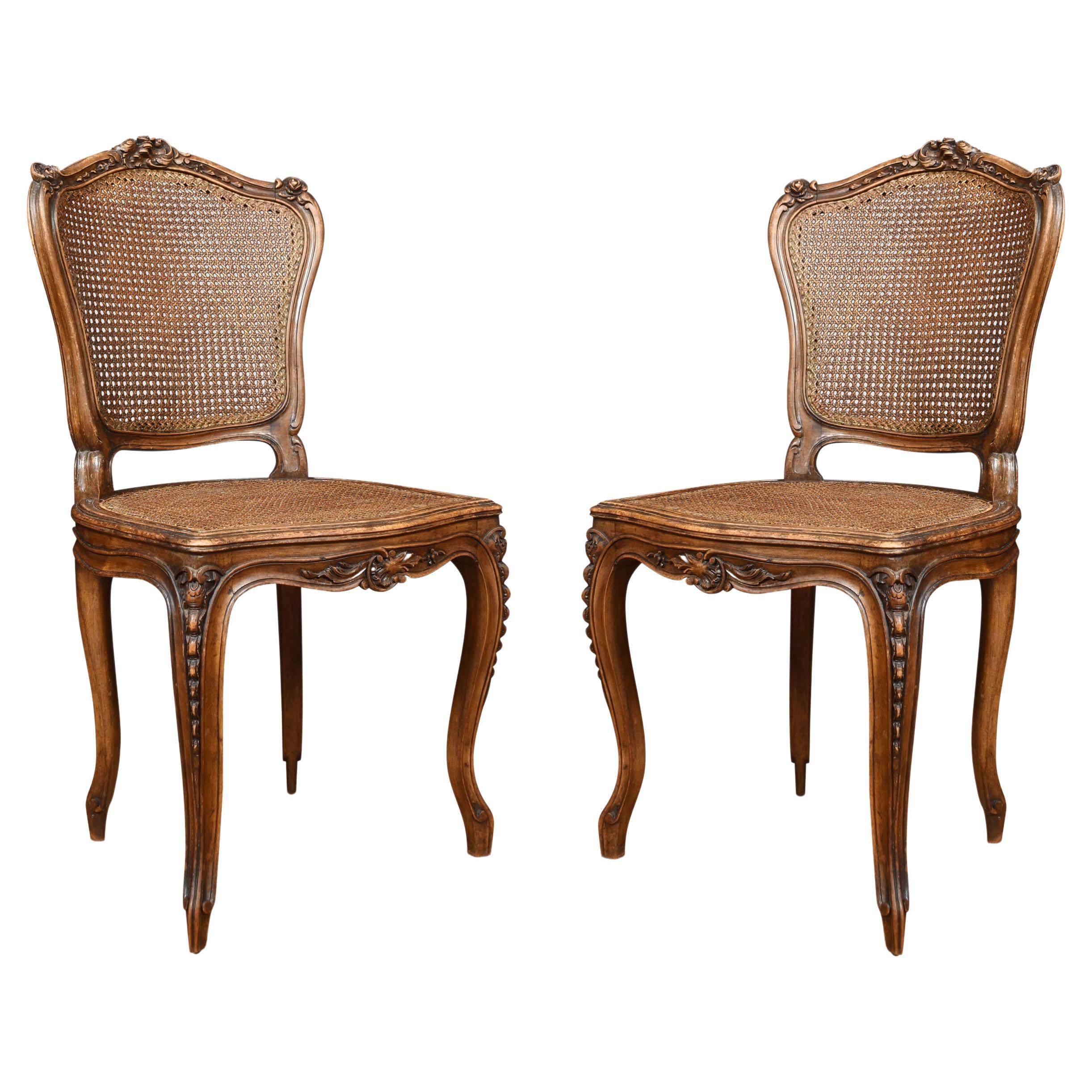 Pair of Louis XV Style Side Chairs