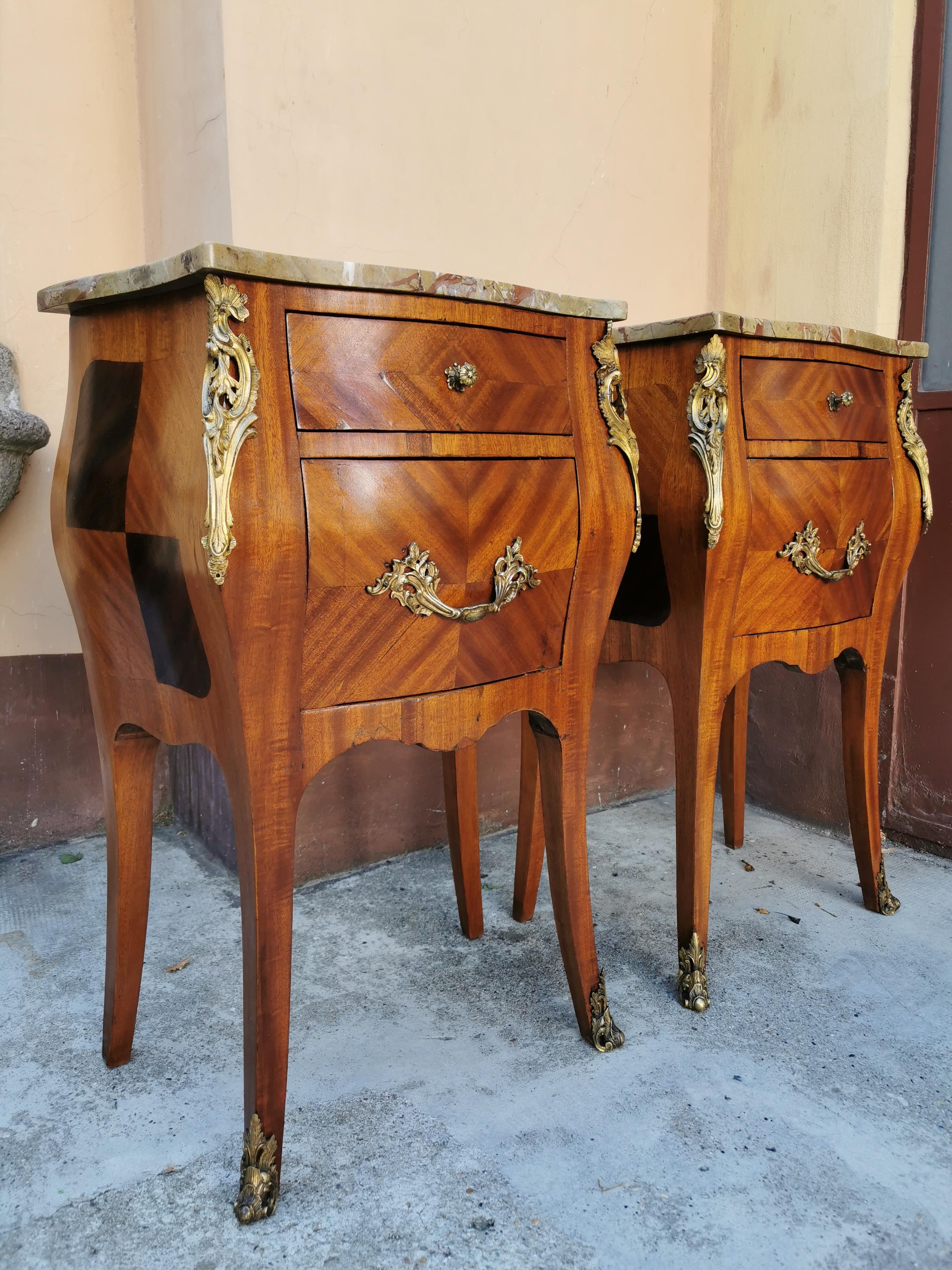 Pair of Louis XV Style Style Bed Side Commodes, c 1870 2