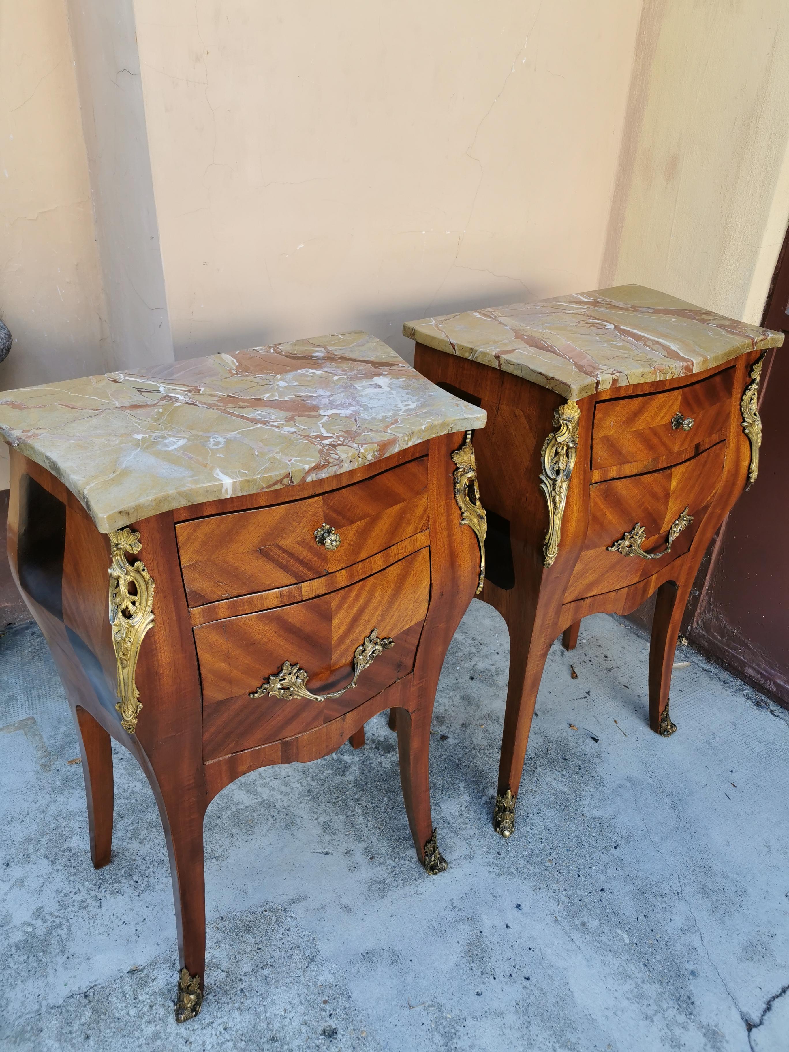 Pair of Louis XV Style Style Bed Side Commodes, c 1870 3