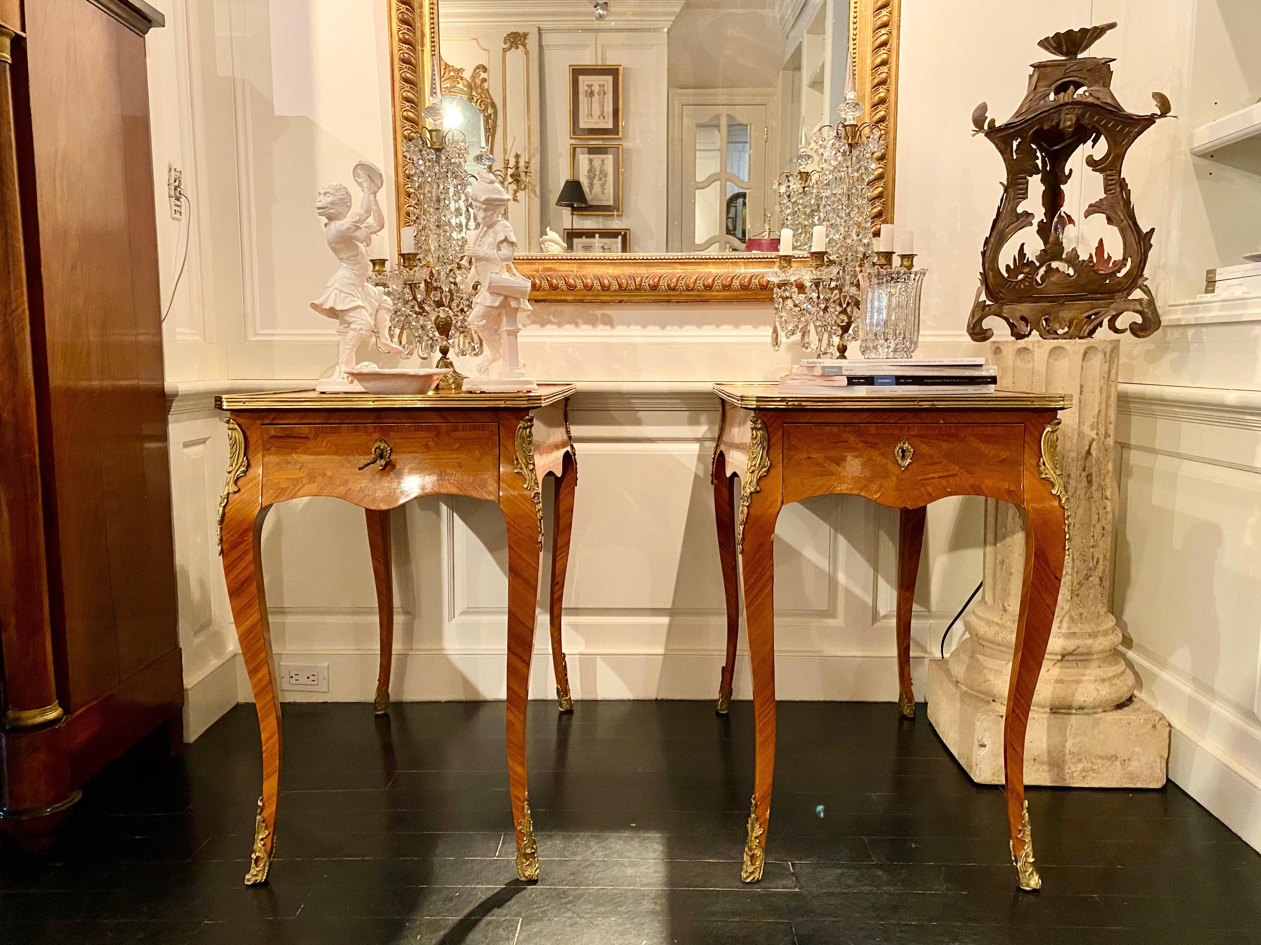 Pair of Louis XV Style Tables For Sale 13