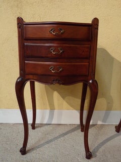 Pair of Louis XV Style Tray Top Bedside Cabinets