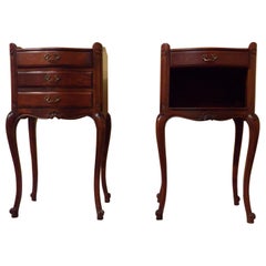 Pair of Louis XV Style Tray Top Bedside Cabinets