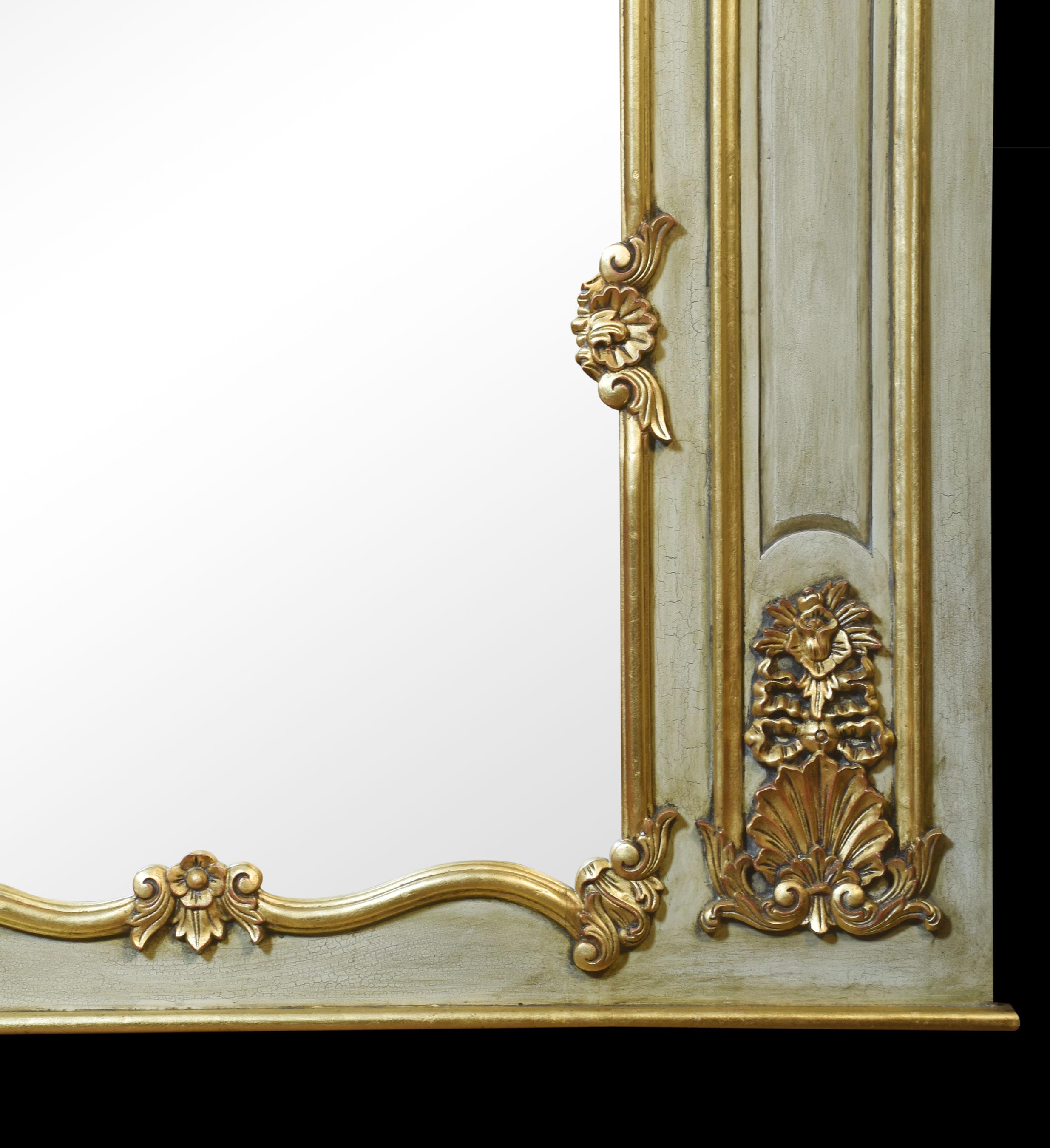 Pair of Louis XV Style Trumeau Mirrors In Good Condition In Cheshire, GB