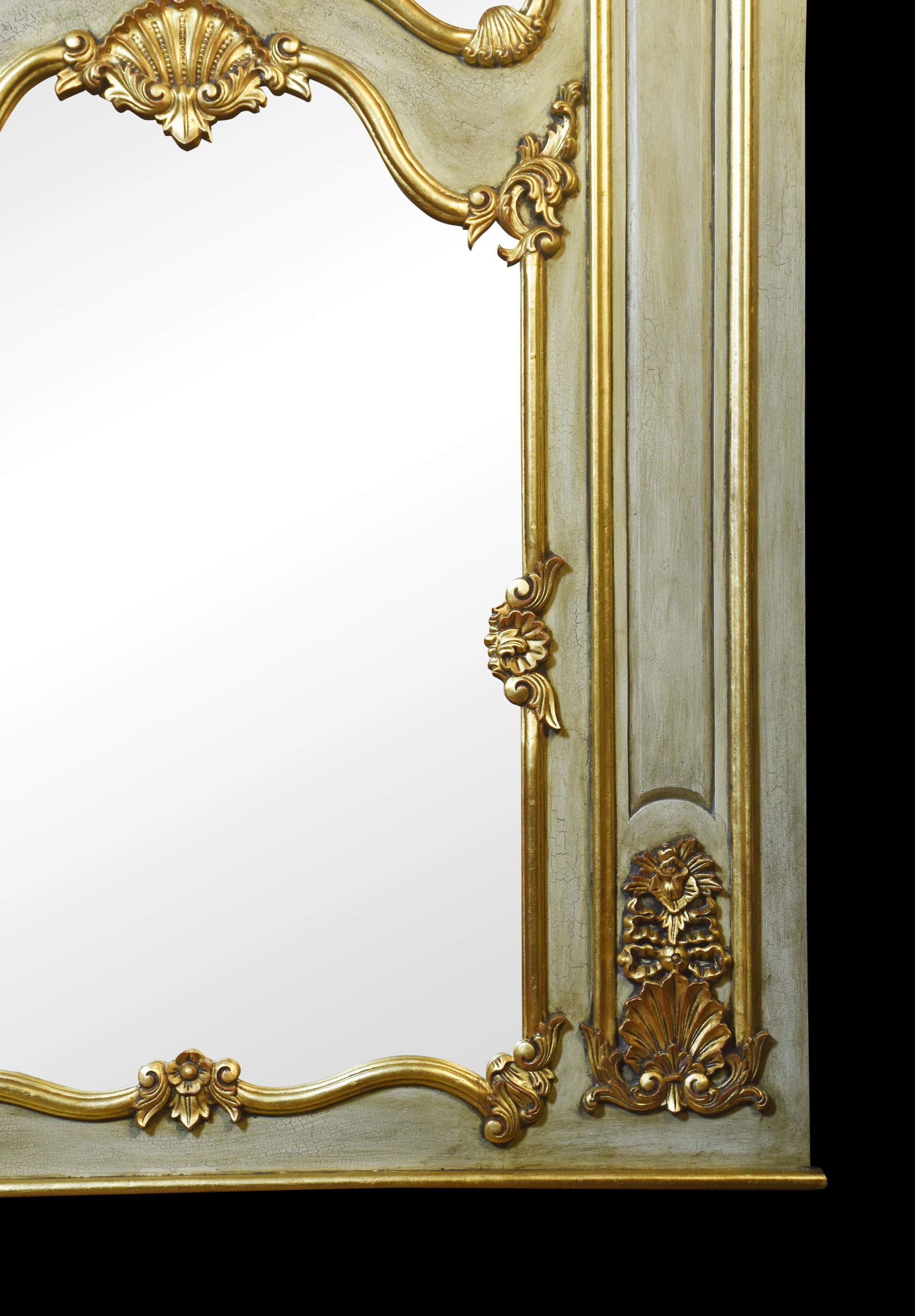 20th Century Pair of Louis XV Style Trumeau Mirrors