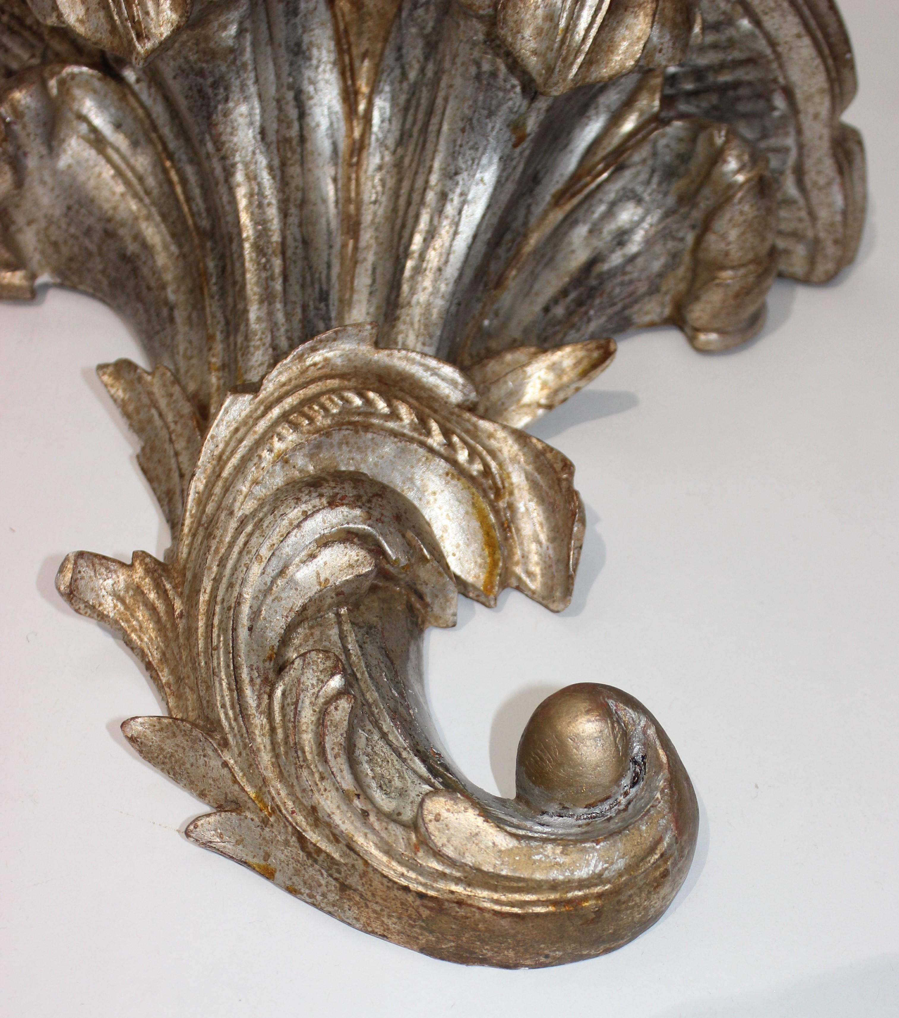 Pair of Louis XV Style Wall Brackets For Sale 1