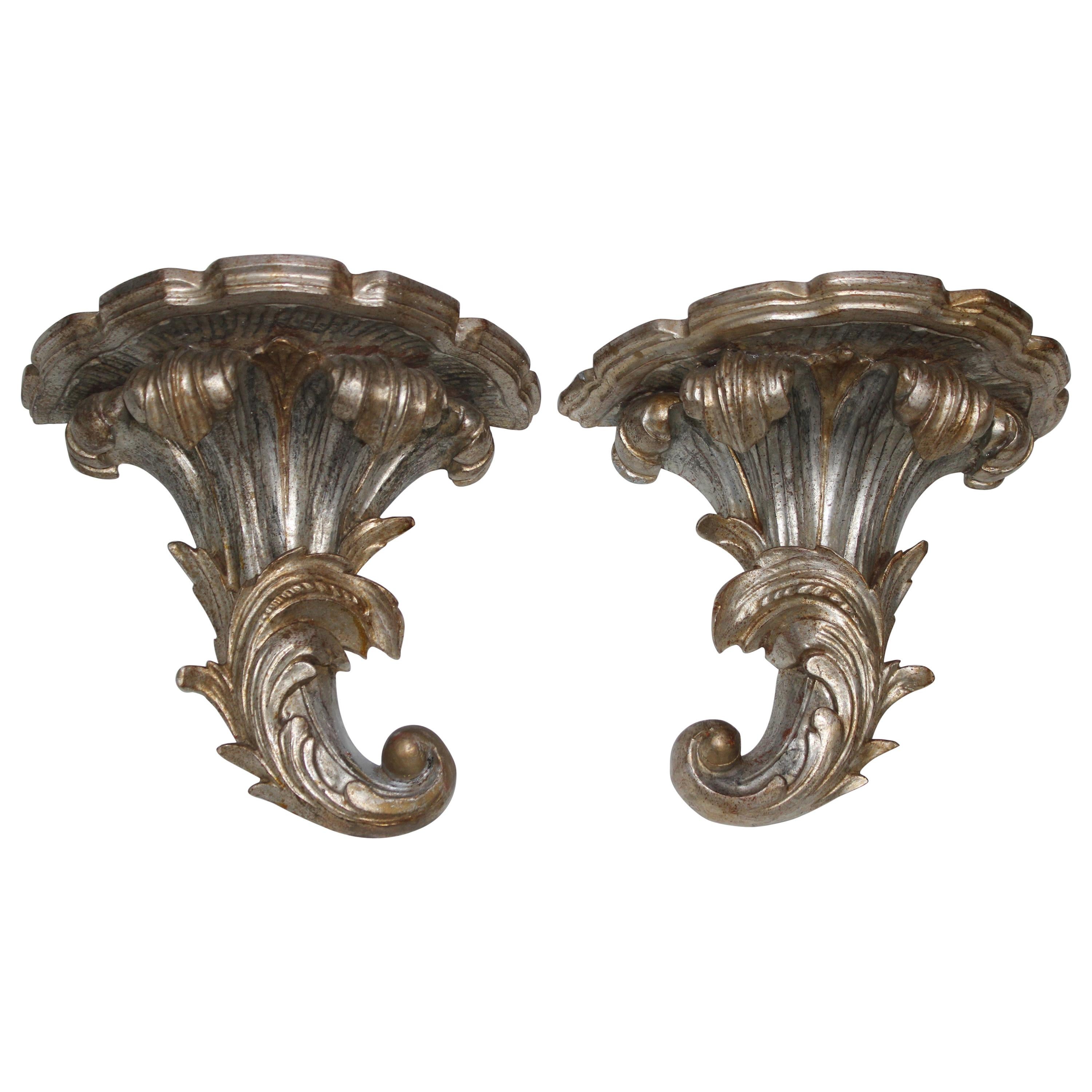 Pair of Louis XV Style Wall Brackets For Sale