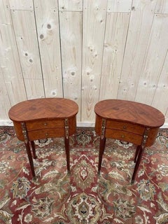 Pair of Louis XV - Transition style bedside tables