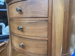 Pair of Louis XV - Transition style bedside tables in walnut