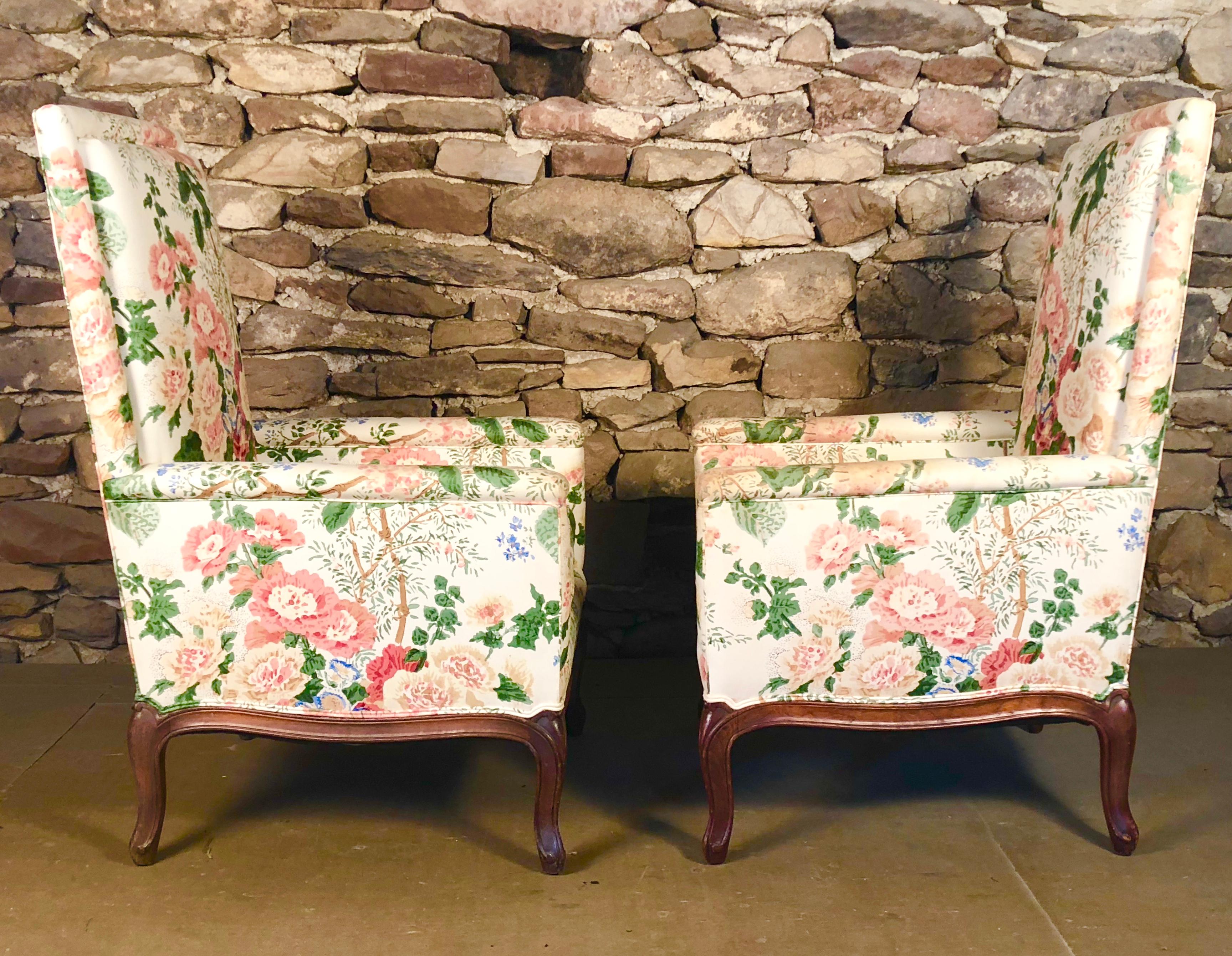 Pair of Louis XV Upholstered Armchairs, 18th Century In Good Condition In Doylestown, PA