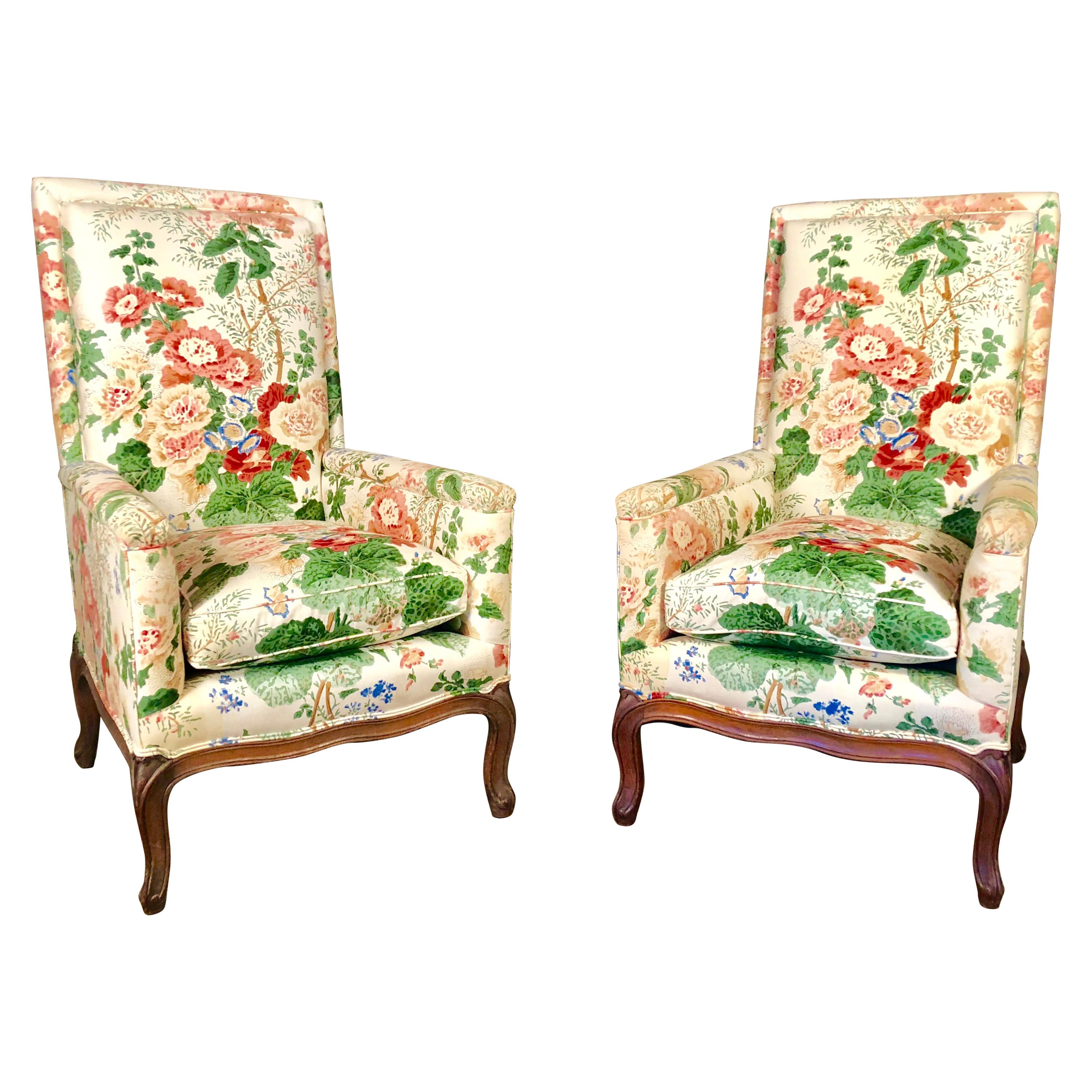 Pair of Louis XV Upholstered Armchairs, 18th Century