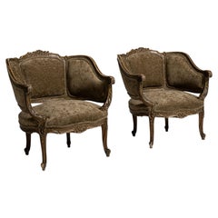 Pair Of Louis XV Upholstered Armchairs