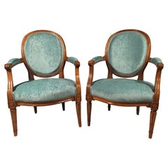 Pair of Louis XVI Armchairs, Provincial France 18th century