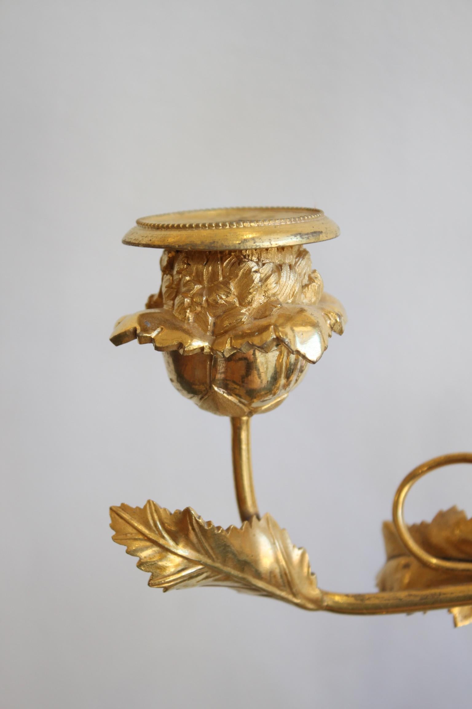 Bronze Pair of Louis XVI Candlesticks