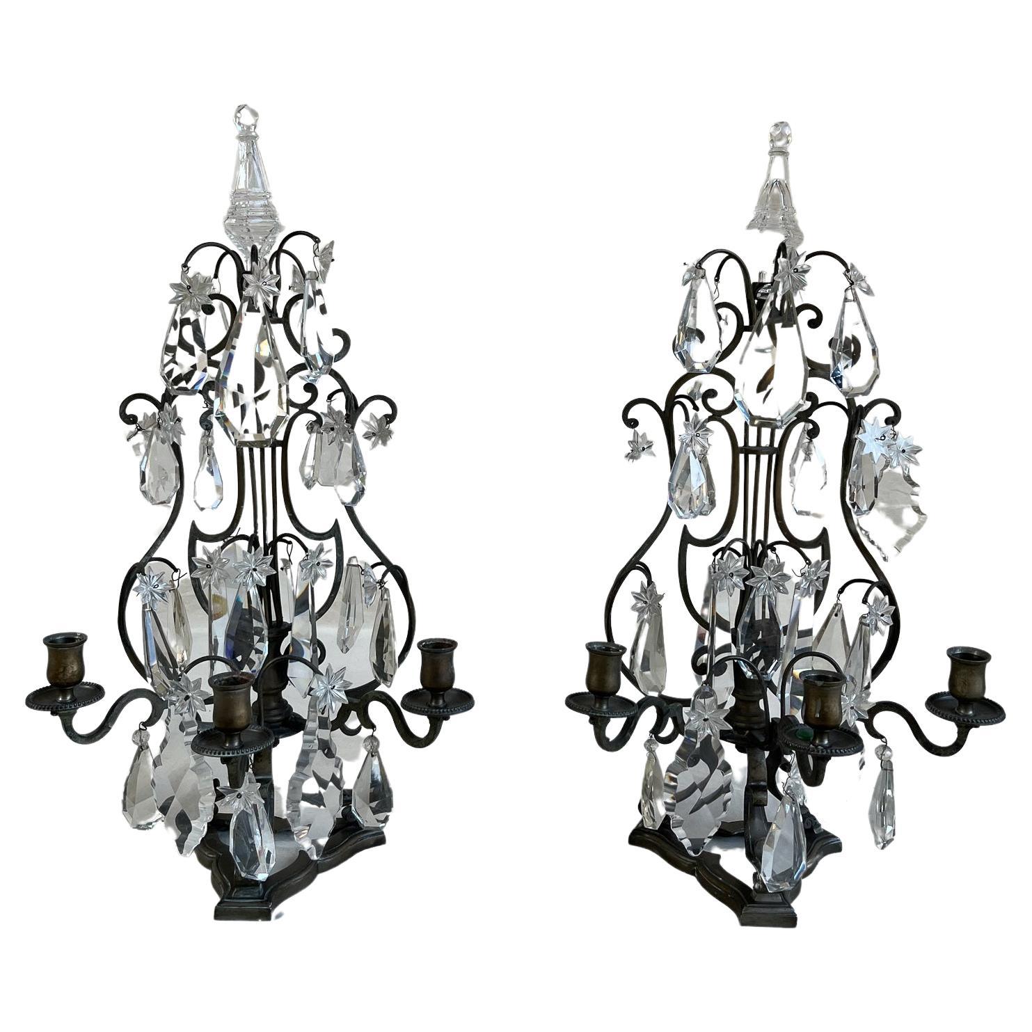 Coppia di candelabri Luigi XVI Francia XIX secolo